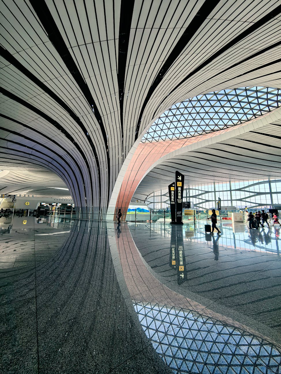 Interior of Beijing Daxing Airport.