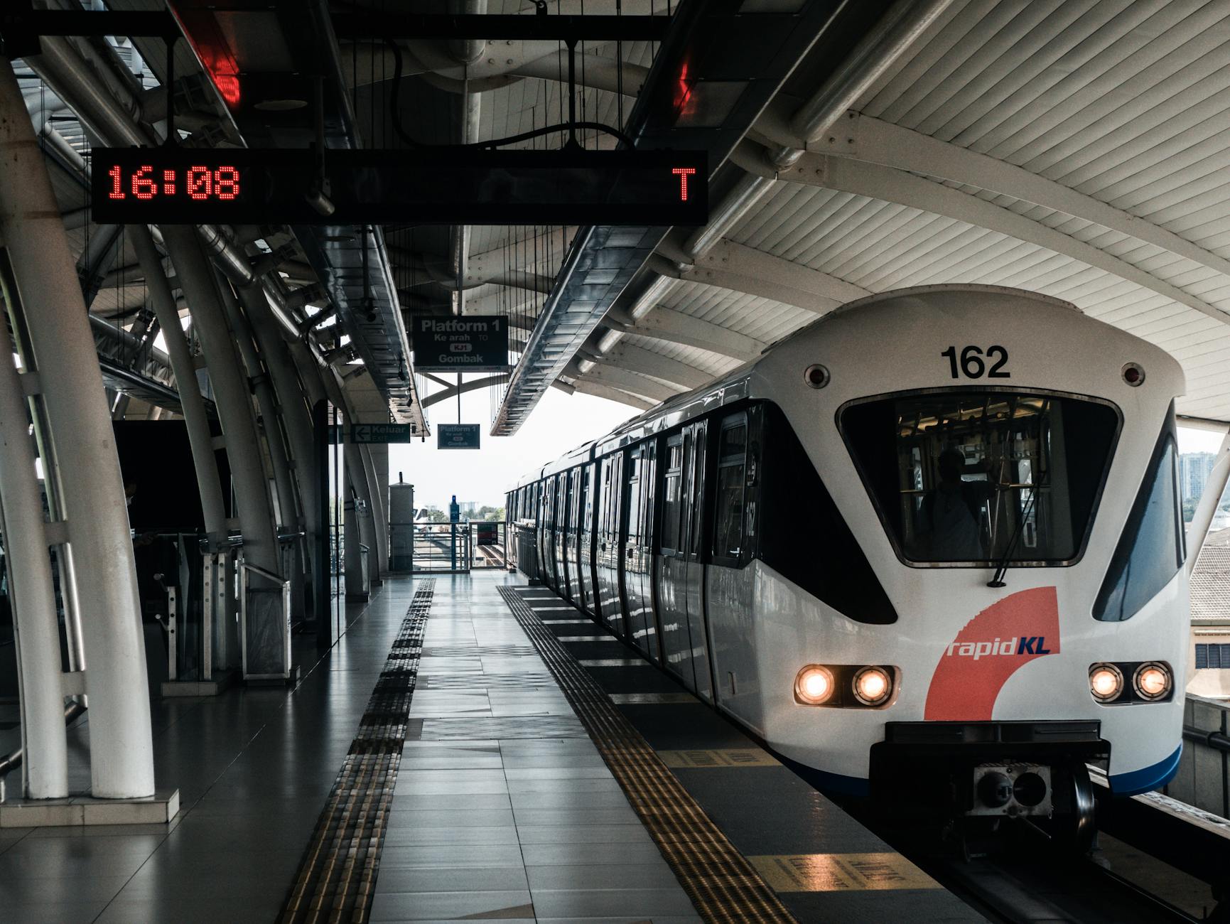 Rapid KL train at a Kuala Lumpur station.