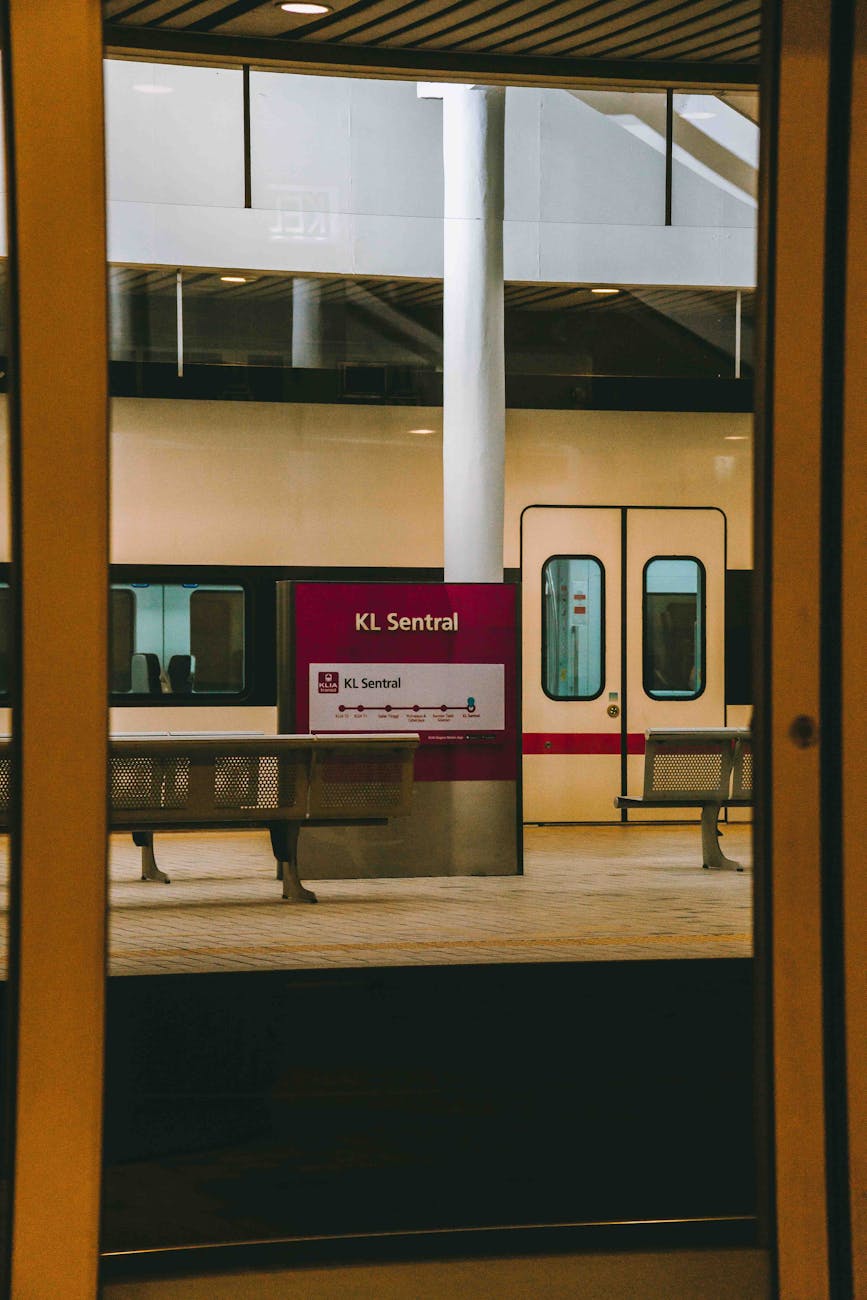 Train at KL Sentral Station in Kuala Lumpur.