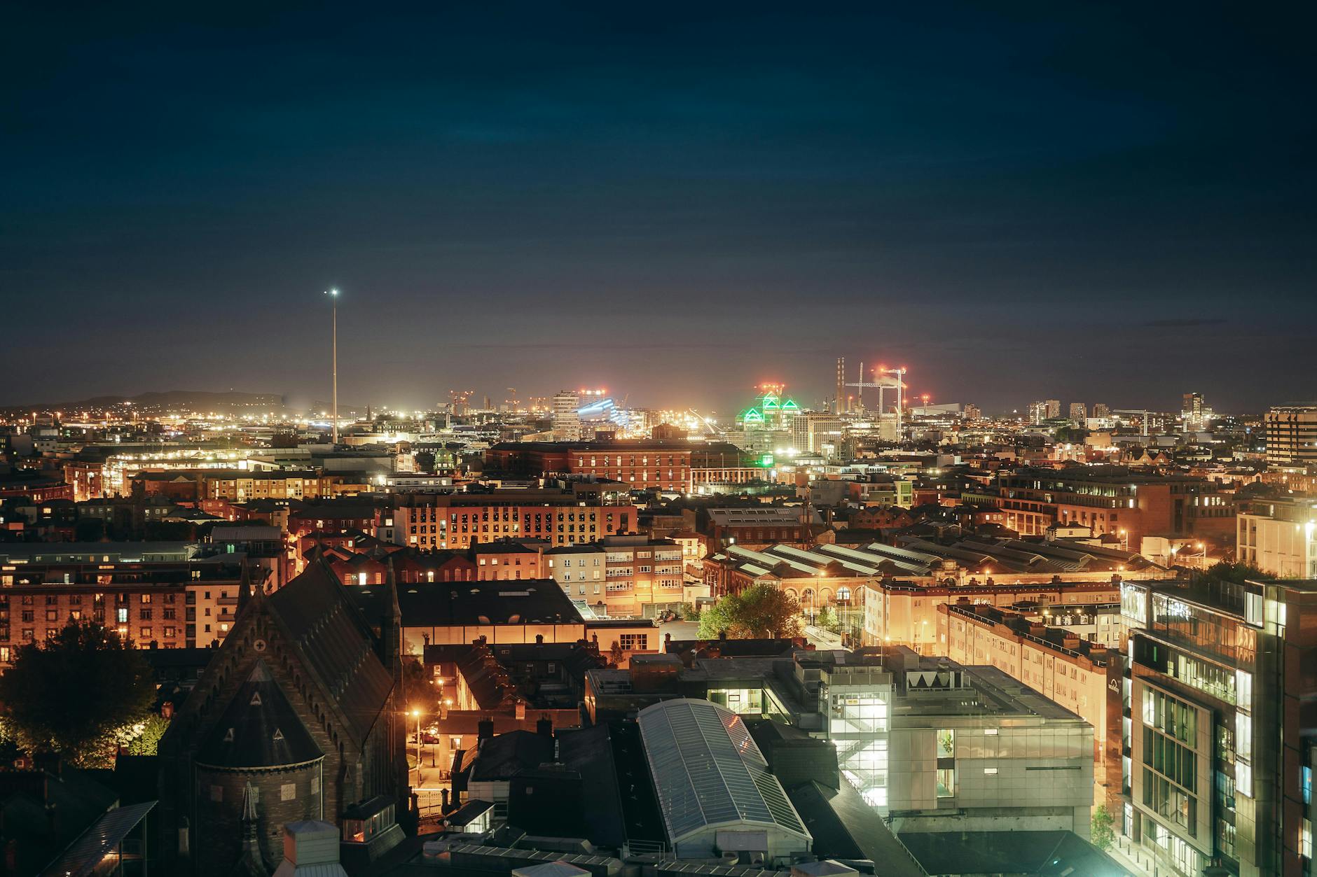 Belfast business district and street context.