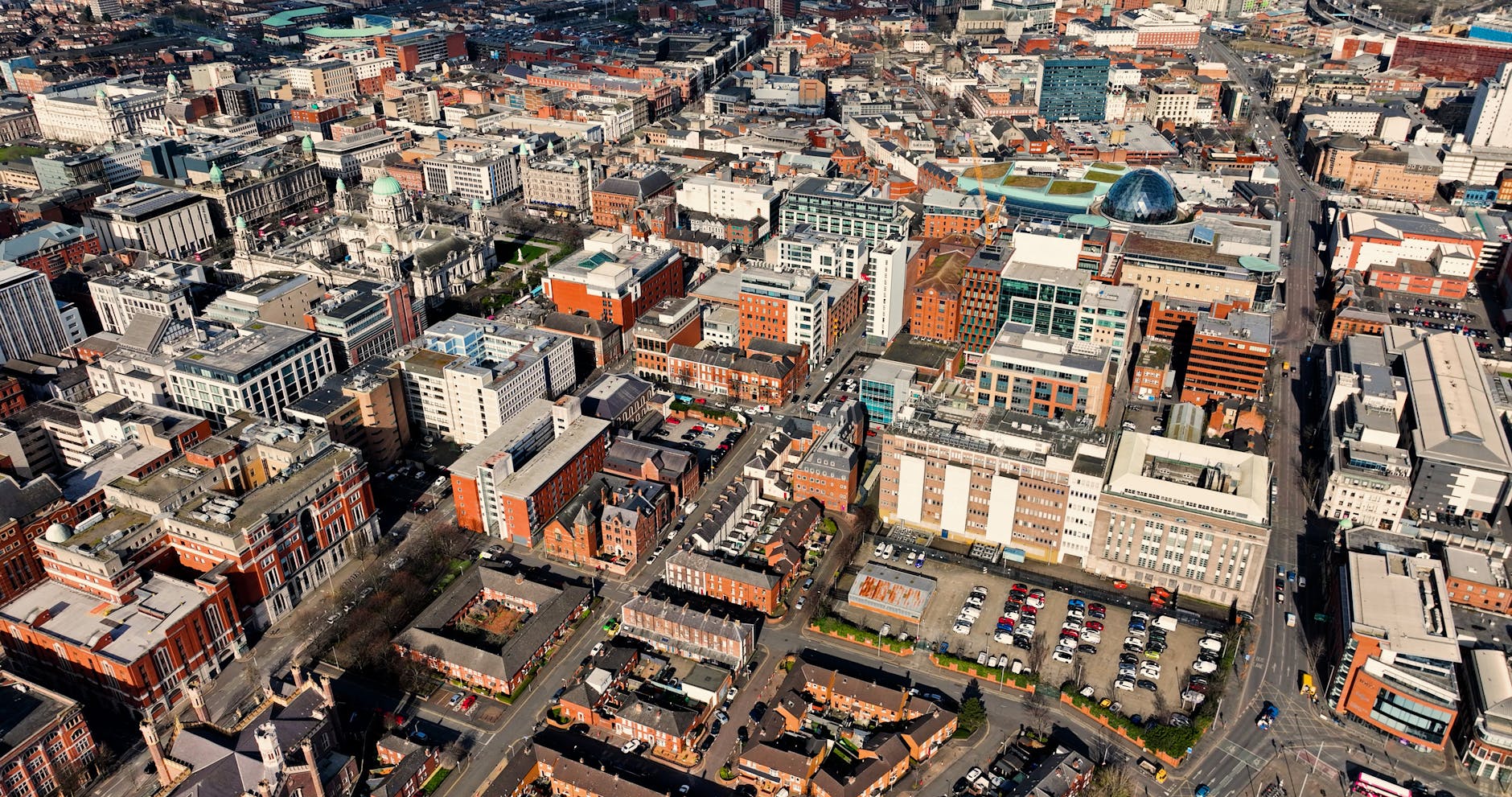 Belfast street and visitor district.