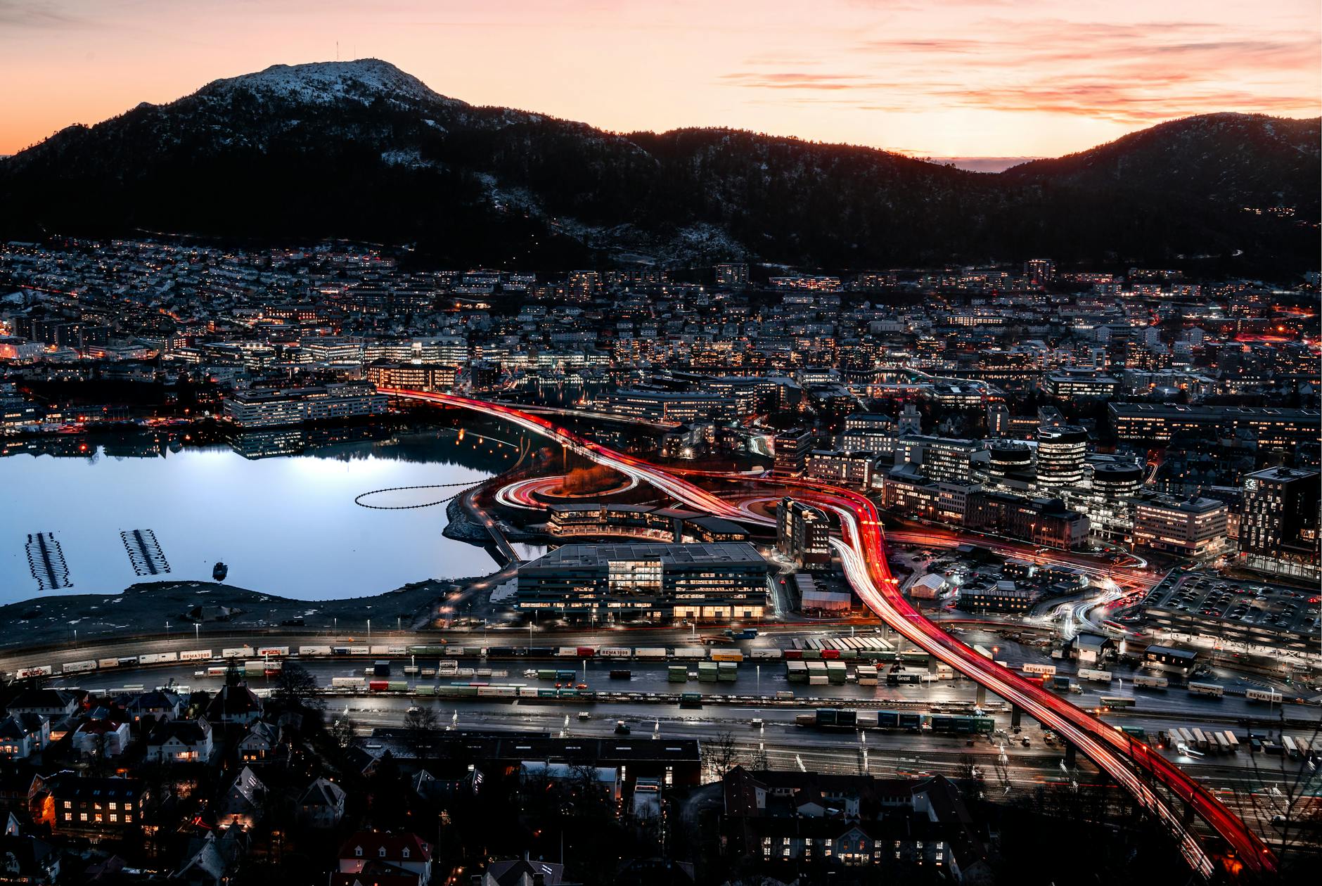Bergen transport and equipment route for conference planning.