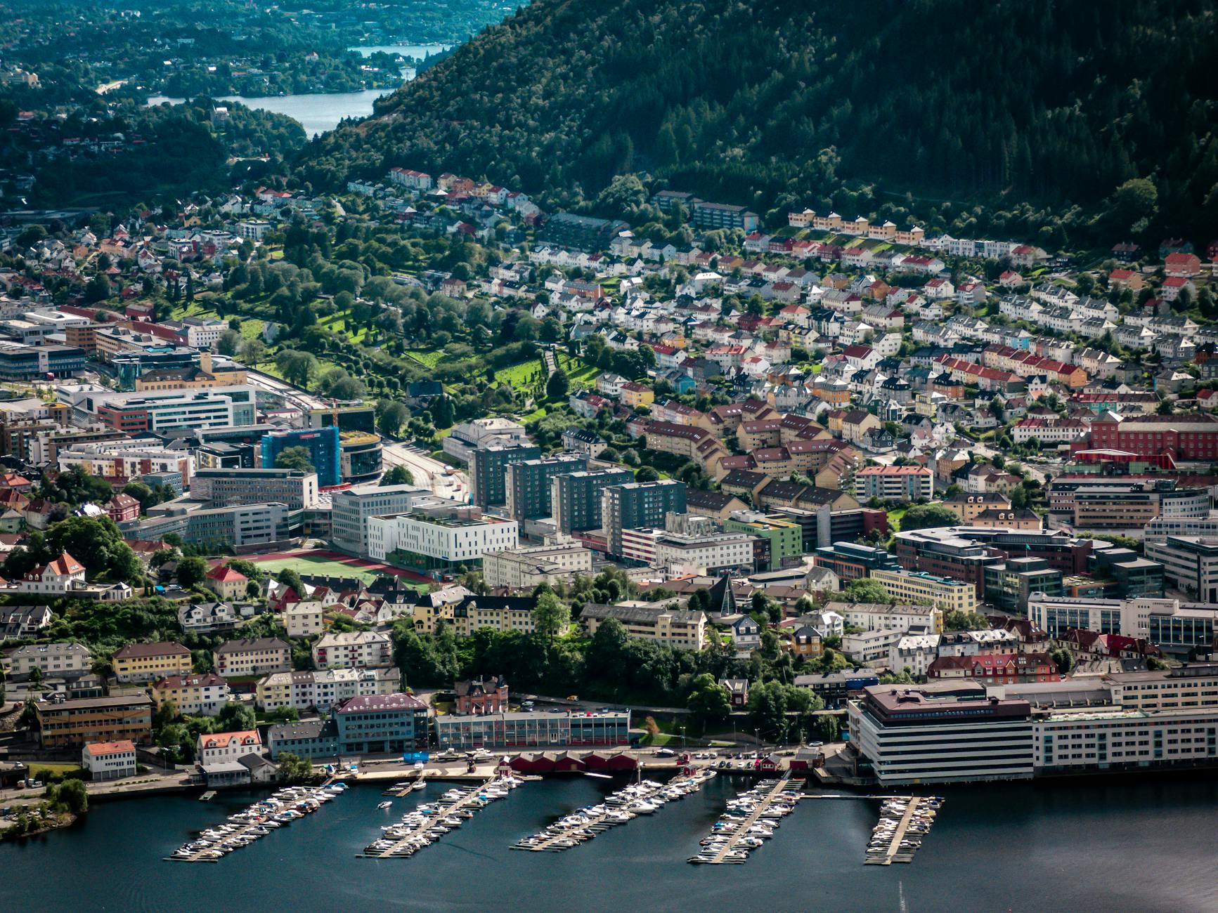 Bergen university area for academic conference venue planning.