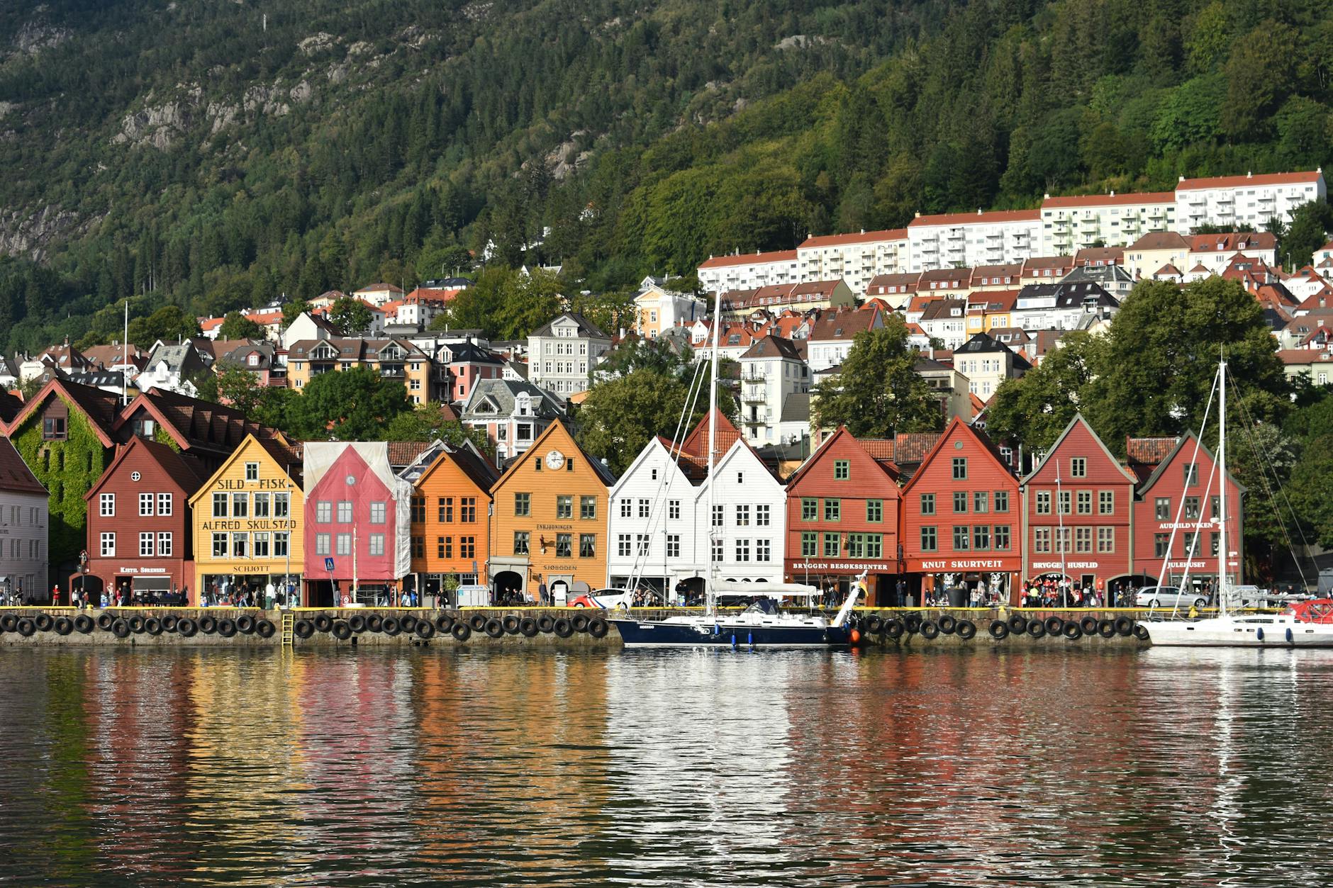 Bryggen waterfront in Bergen for budget traveler planning.