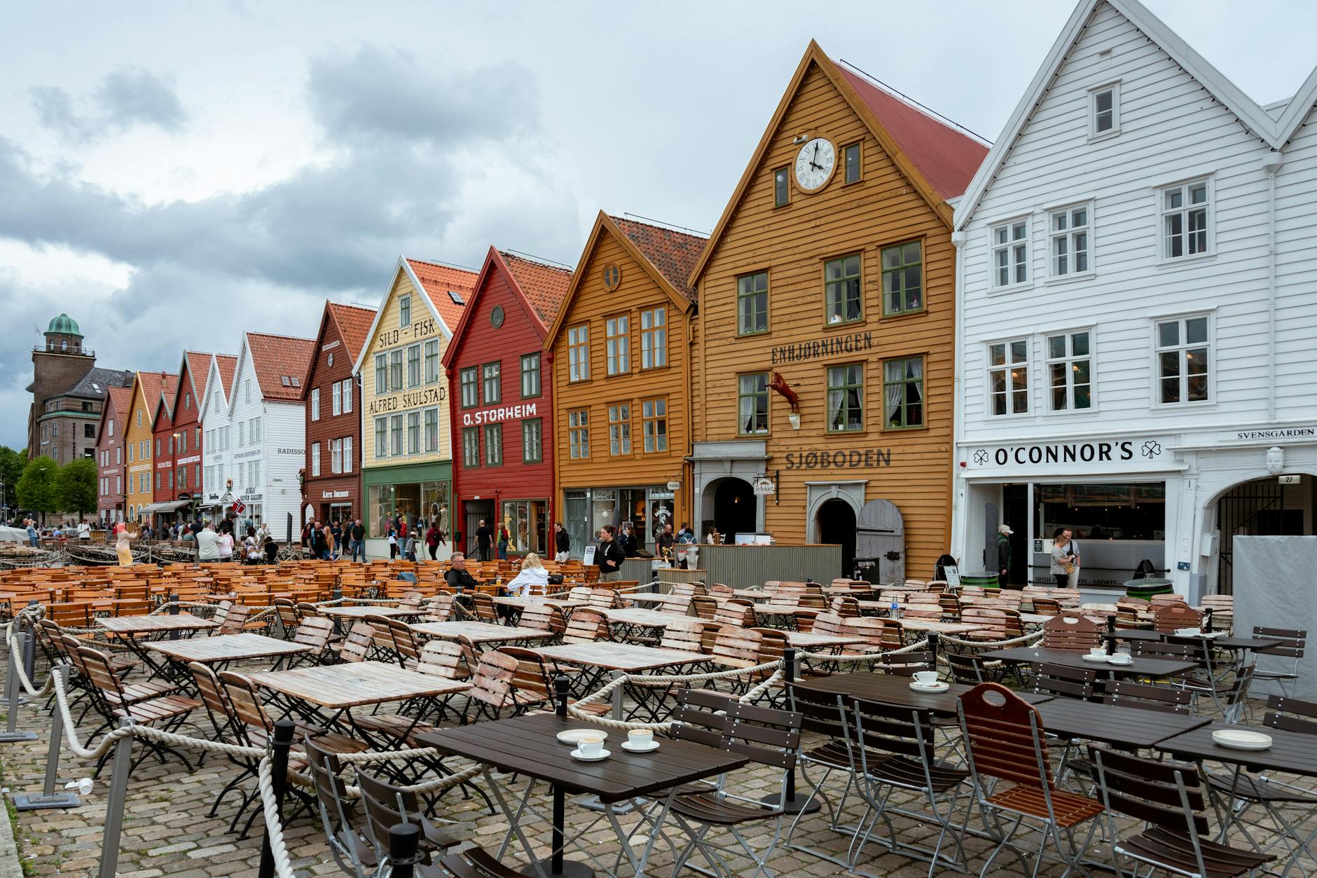 Bergen dining setting for business client meal planning.