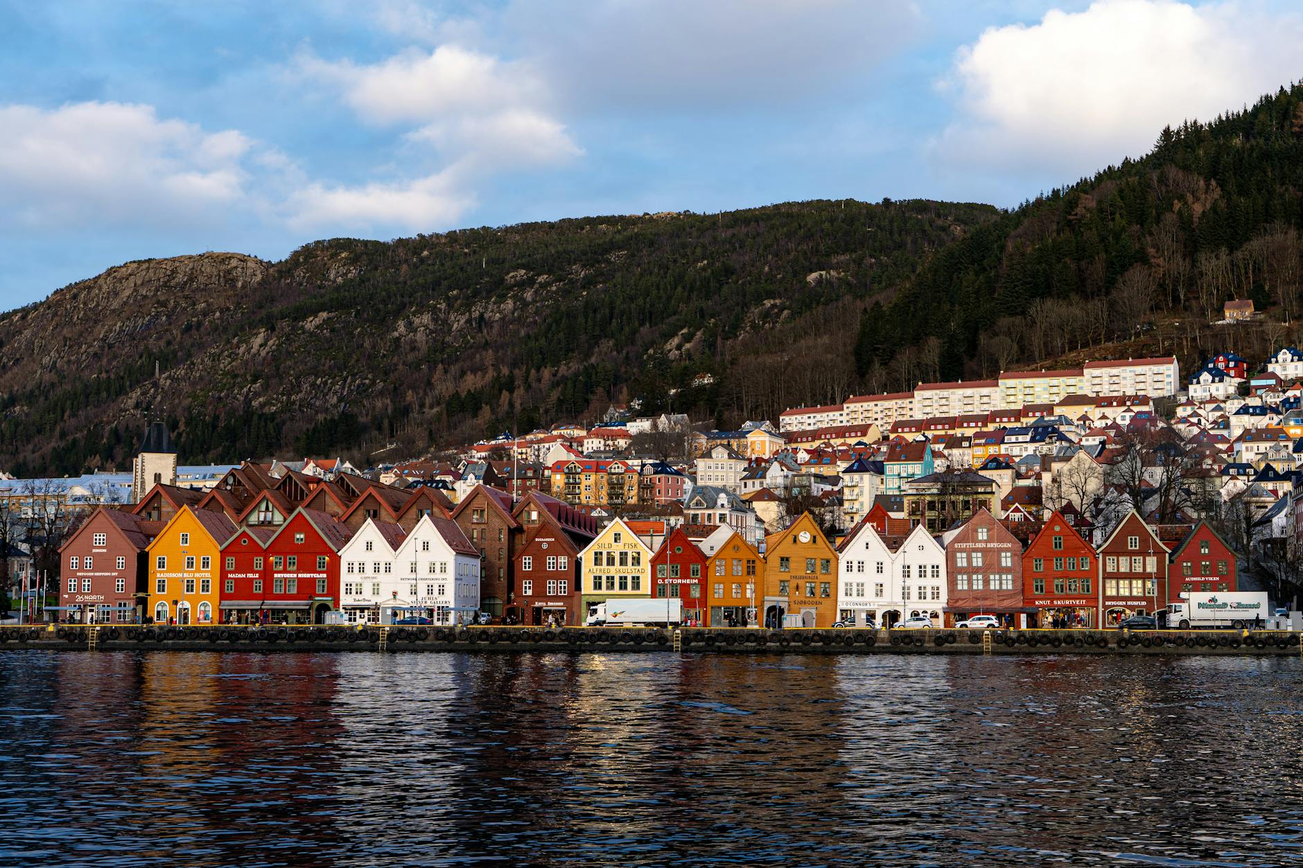 Bergen Bryggen and colorful harbor for first-time route planning.
