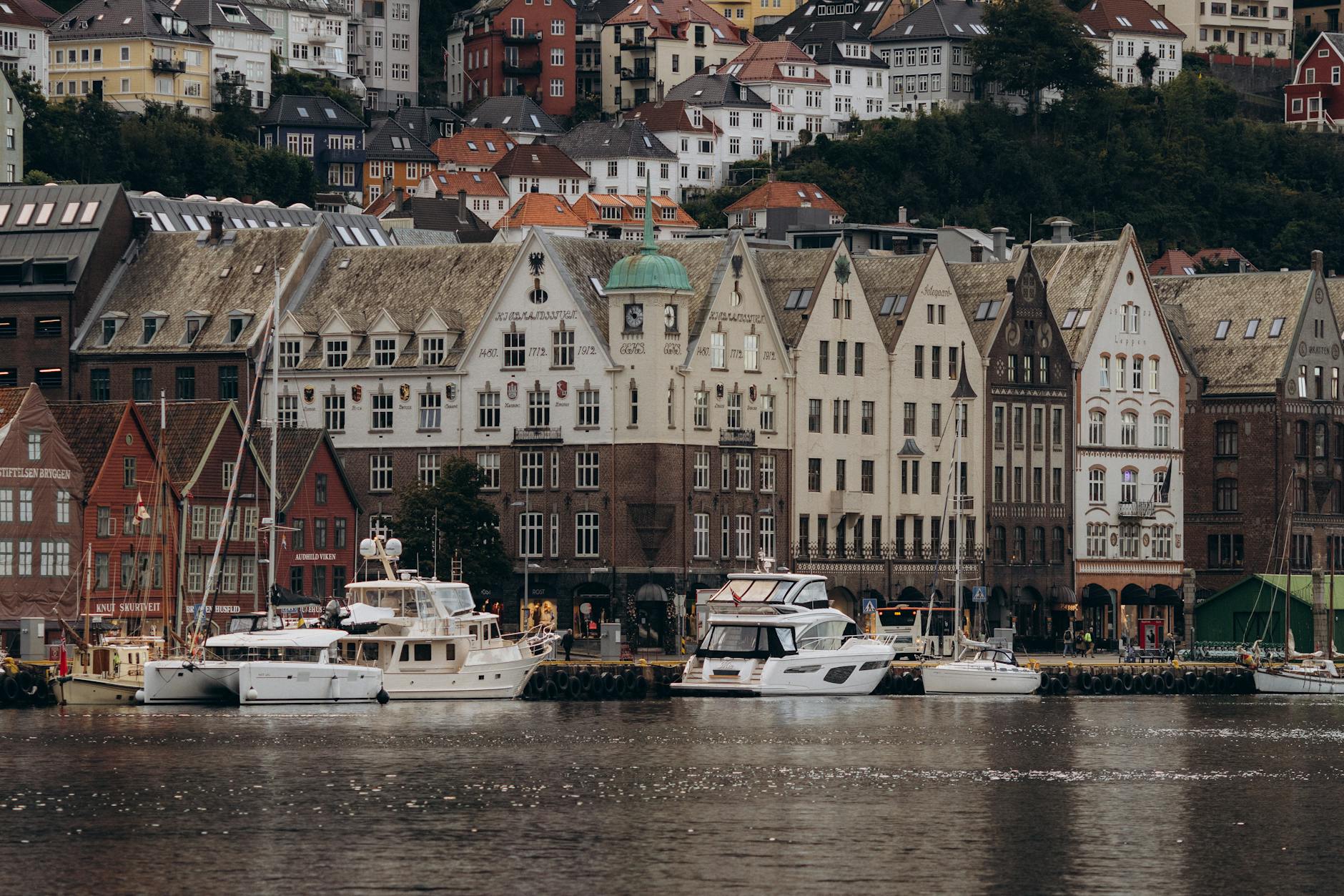 Bergen harbor setting for older traveler planning.