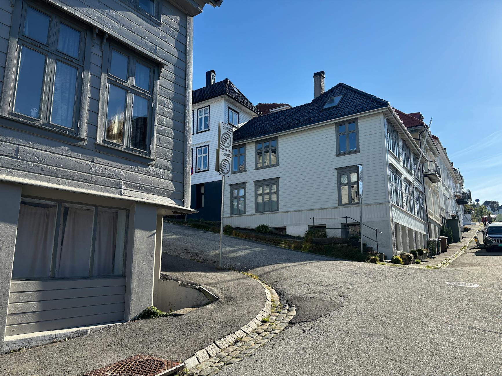 Quiet Bergen street for repeat leisure visitor planning.