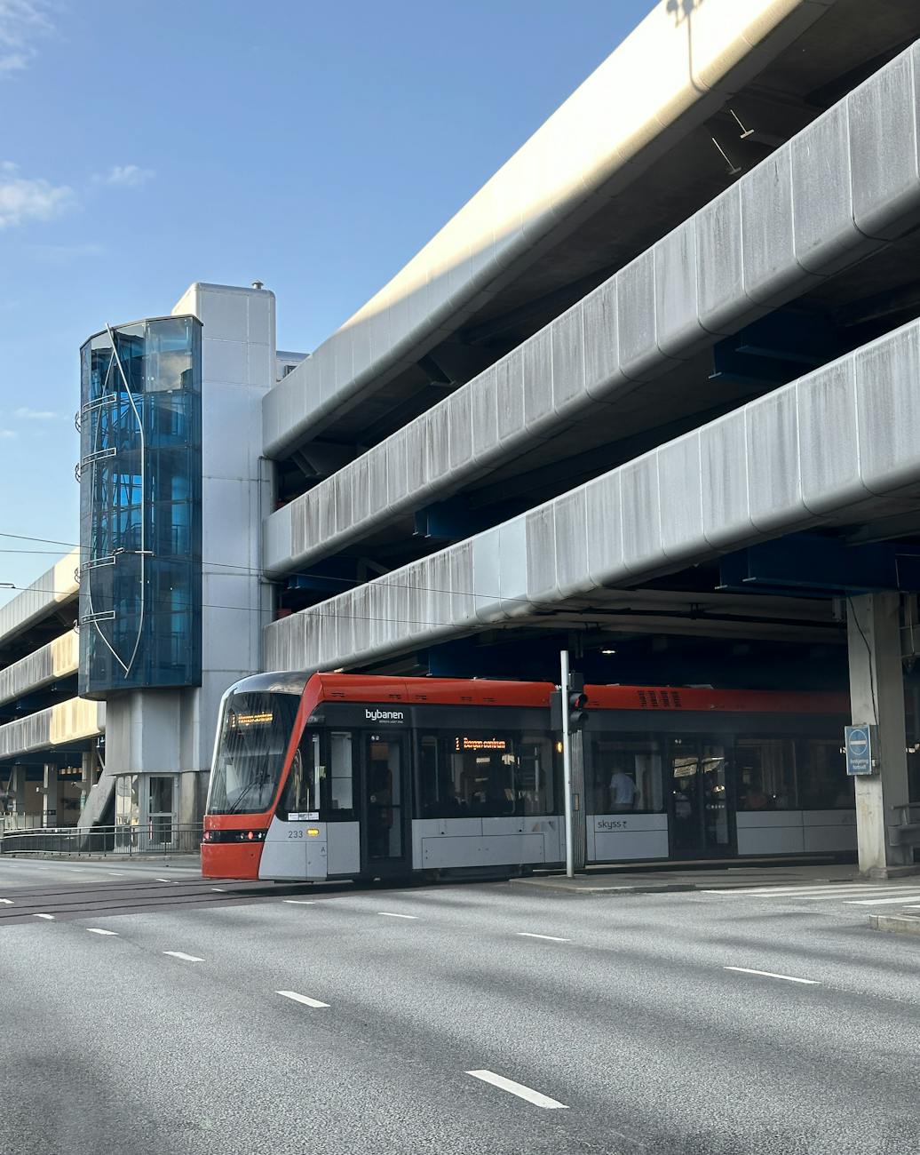 Bergen light rail scene for transit and stopover planning.