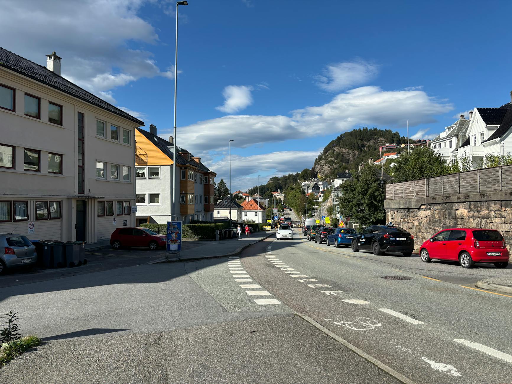 Bergen residential street for medical continuity and lodging access planning.