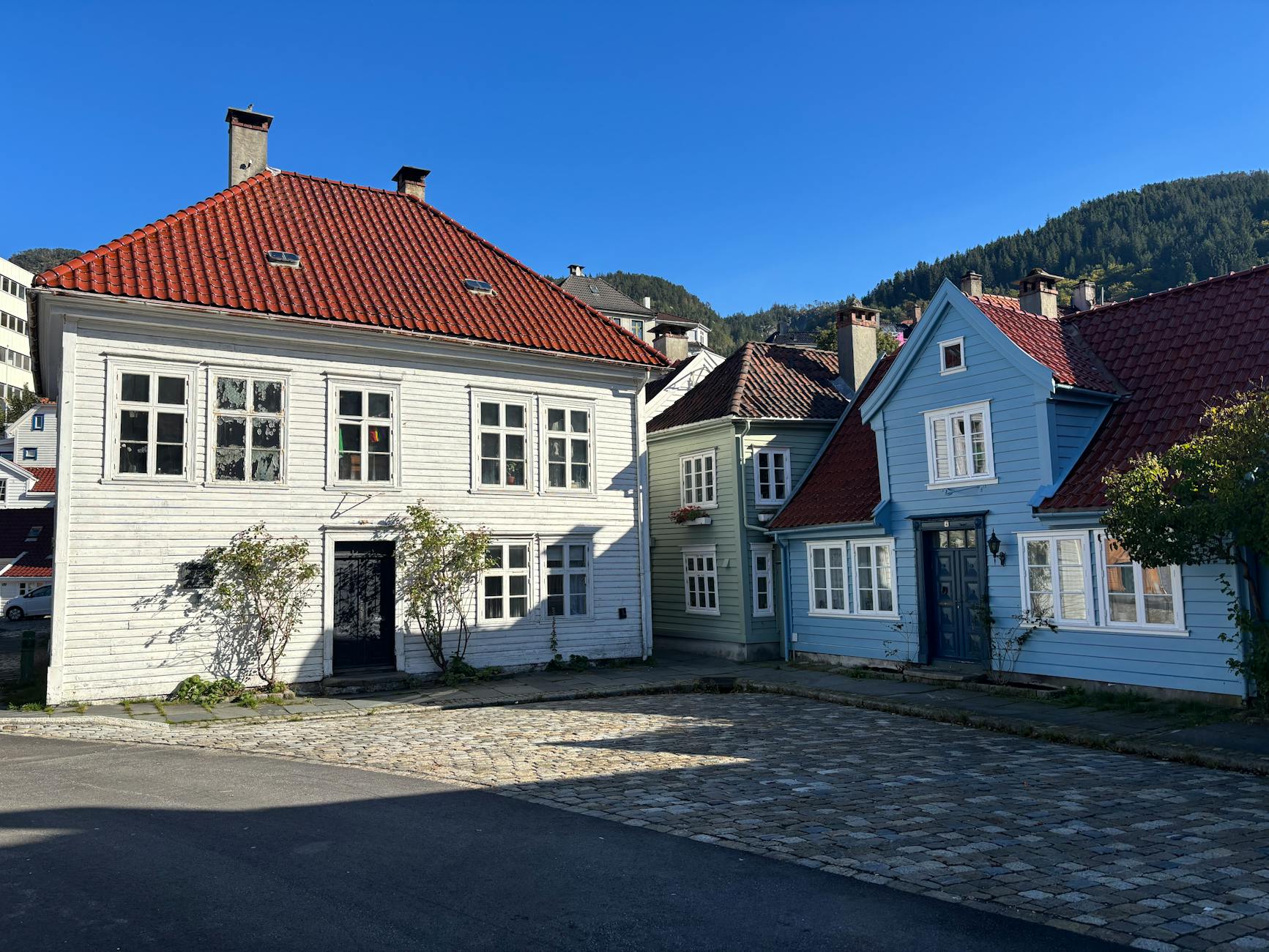 Traditional Bergen street for mobility-aware lodging location planning.