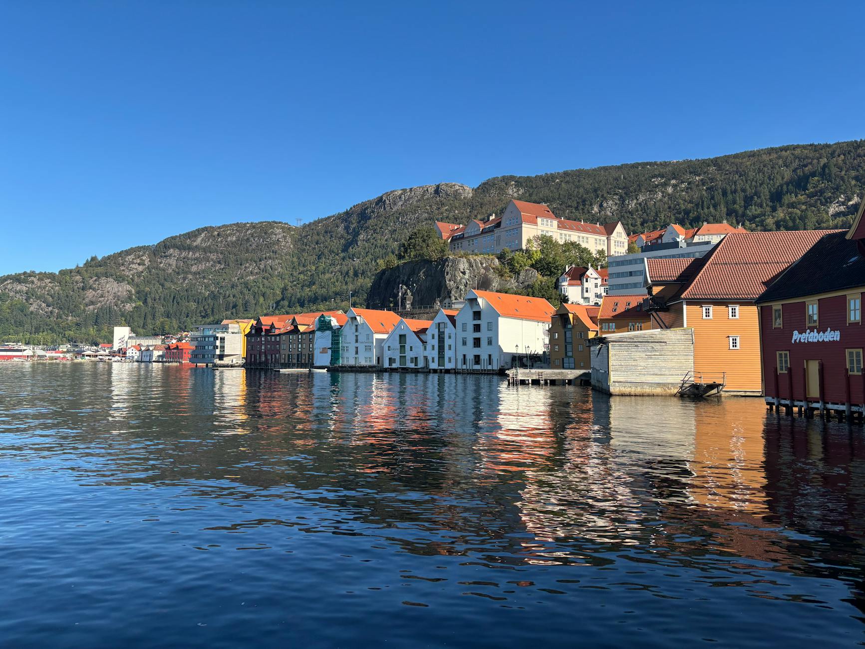 Bergen waterfront buildings for volunteer rain and transport planning.