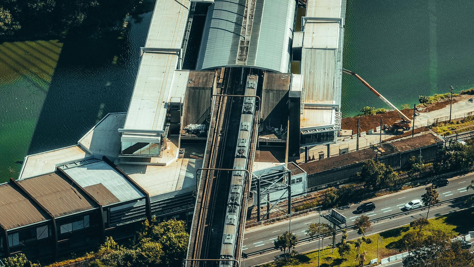 Train station by a river for Brisbane budget transport planning.