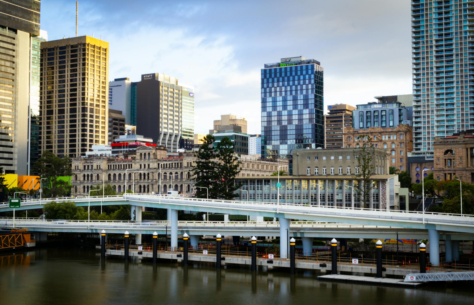 Brisbane skyline and river bridge for business travel planning.