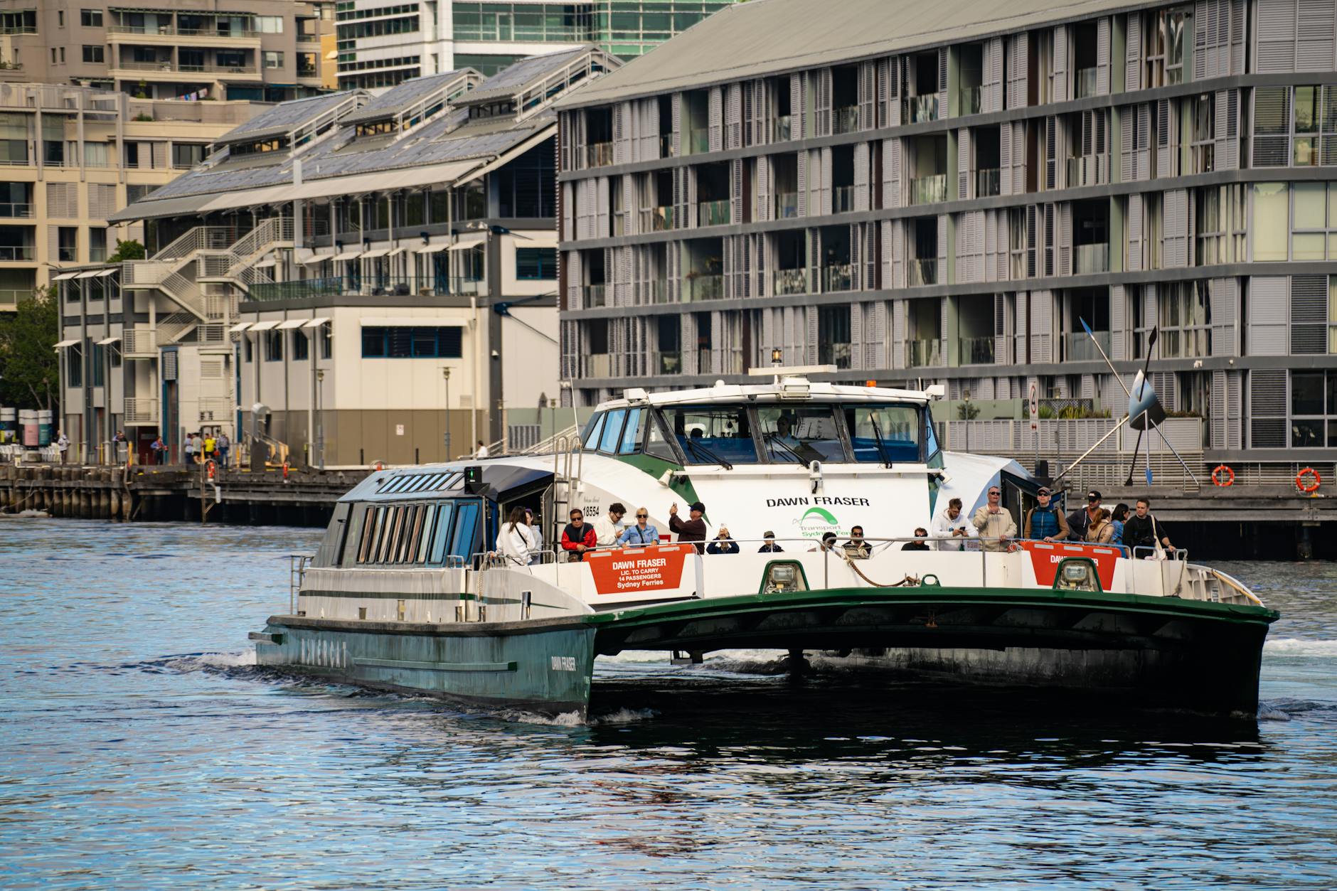 Australian harbor ferry for Brisbane cruise or port-call travel report planning.