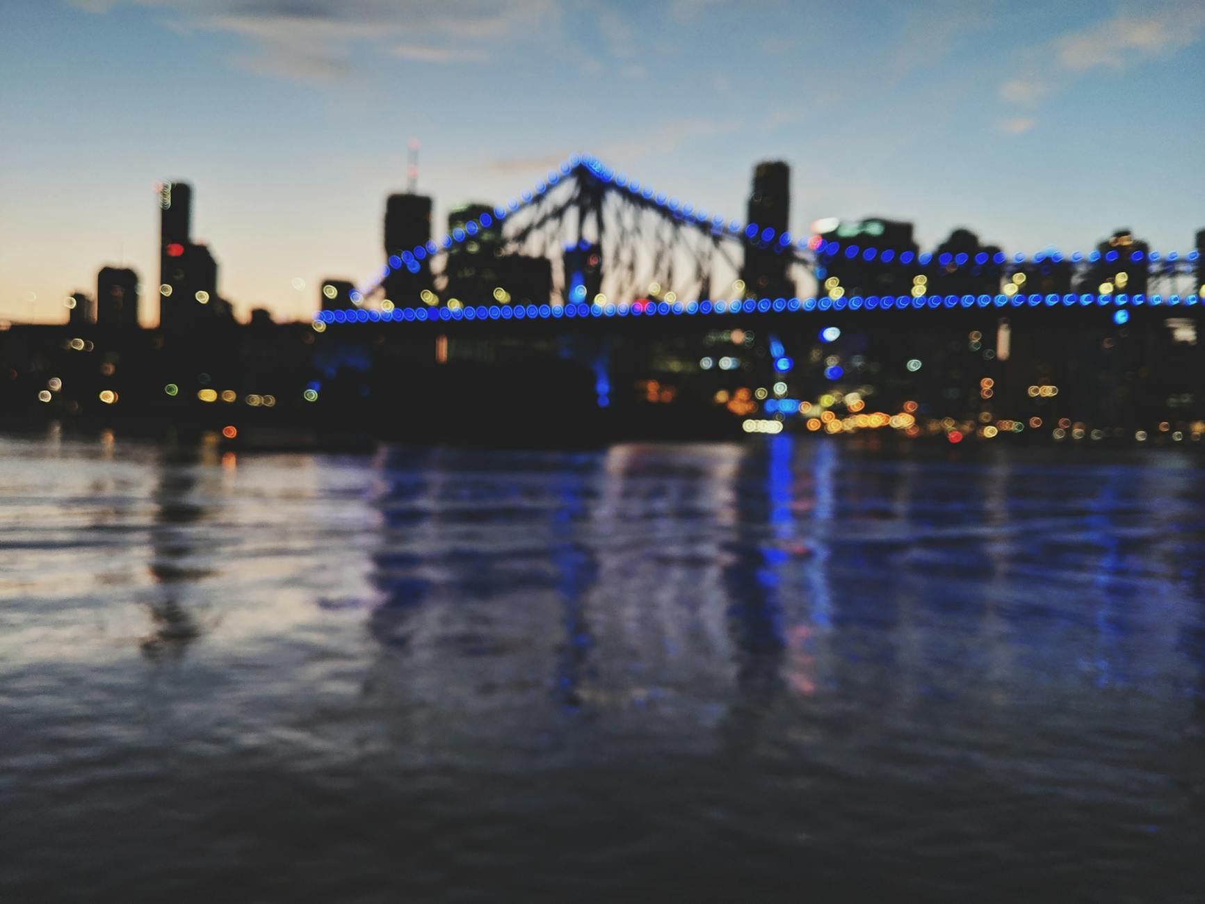 Story Bridge and Brisbane skyline lights for older traveler report planning.