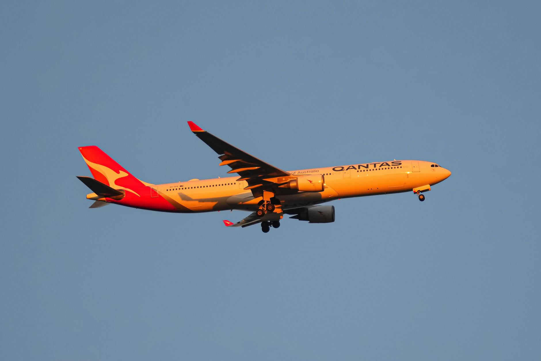 Qantas aircraft for Brisbane student program arrival planning.