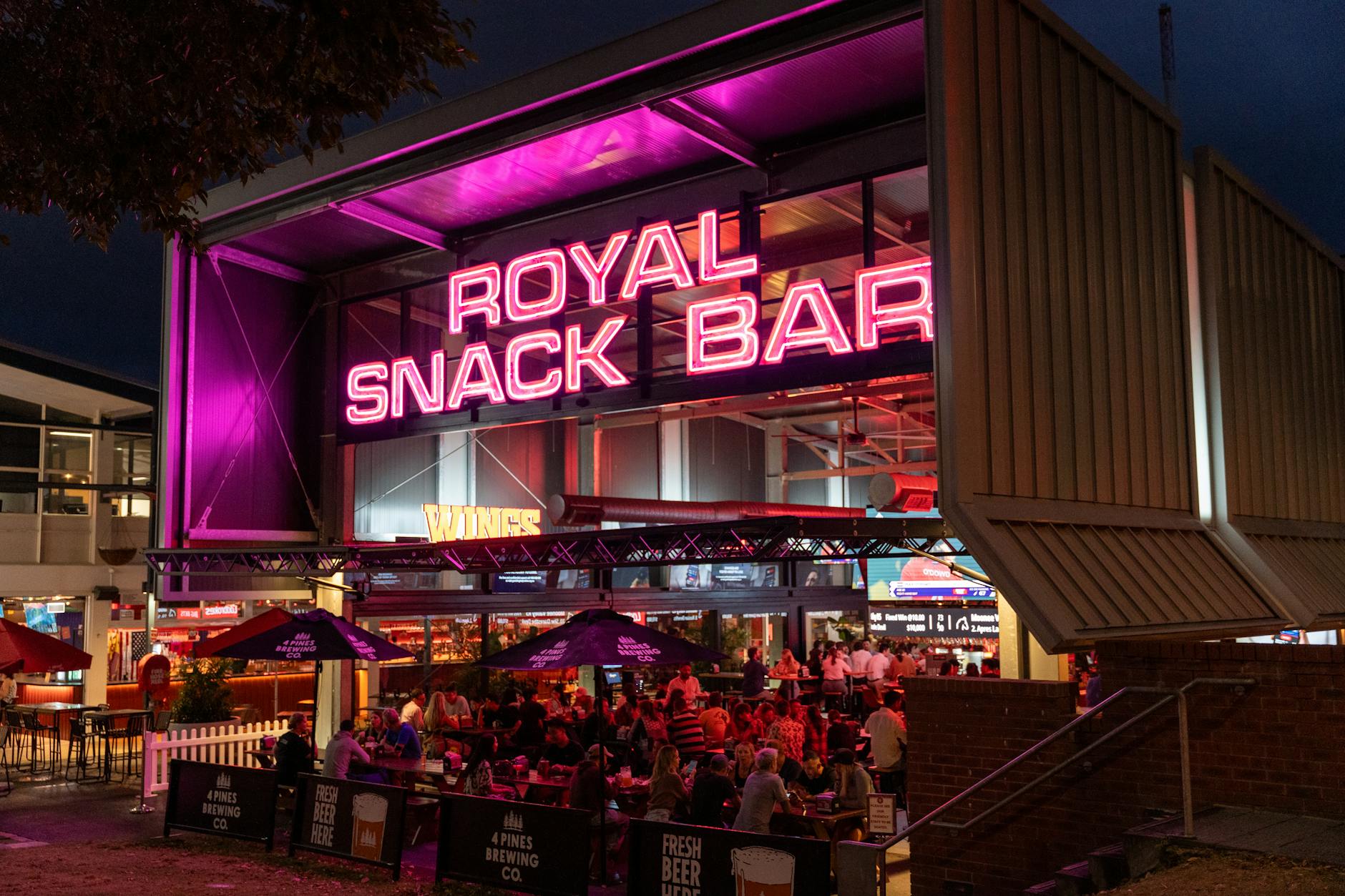 Bowen Hills night venue in Brisbane for evening-route report planning.