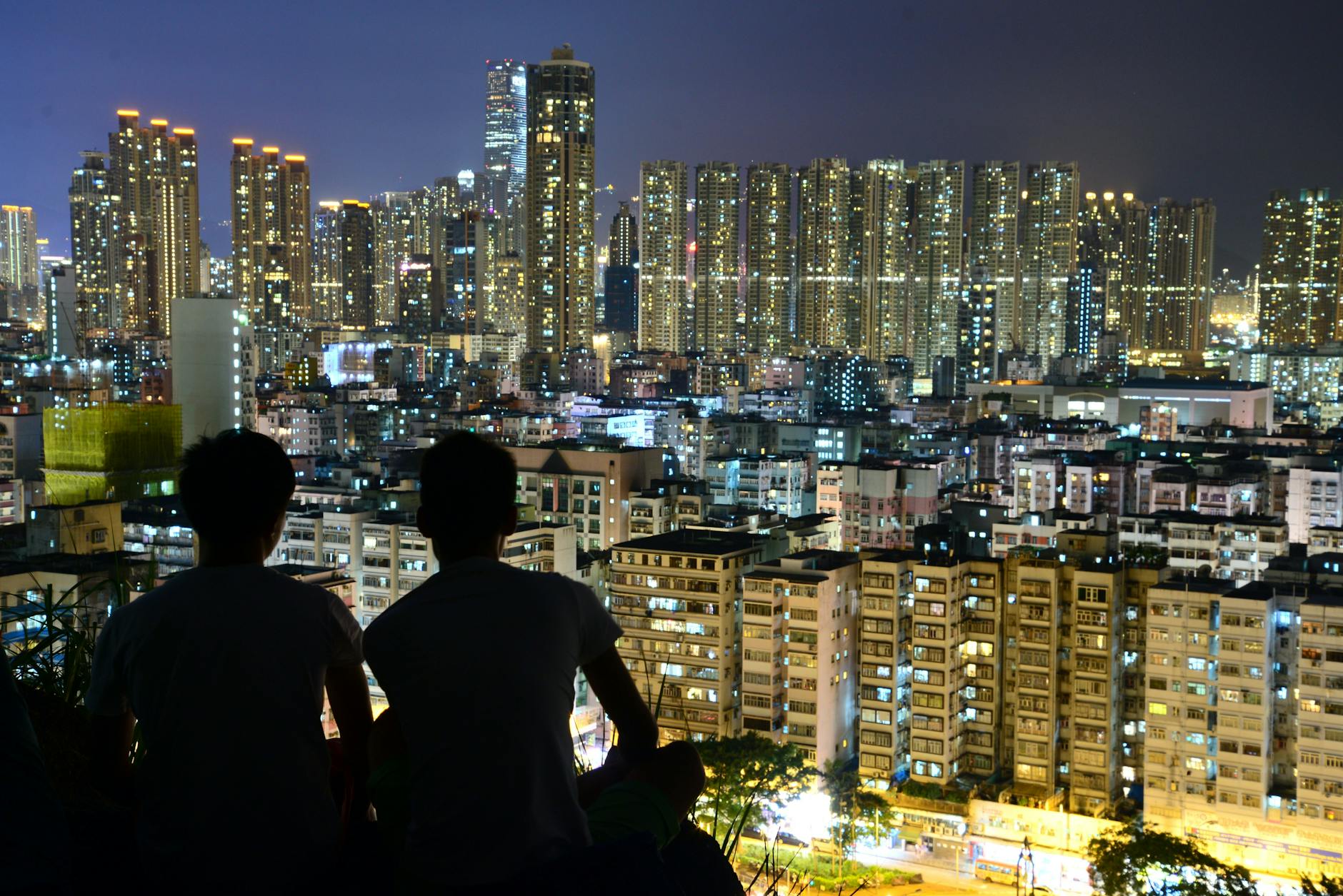Hong Kong skyline night and nightlife spending planning context.