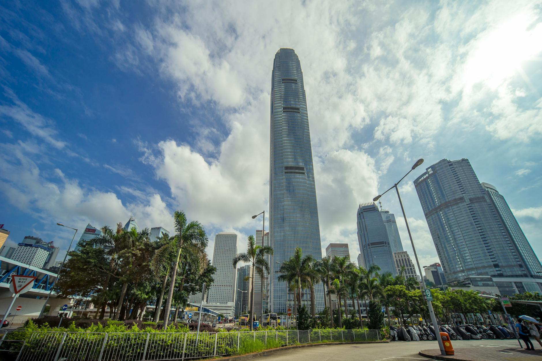 Central Hong Kong office towers and sales-call geography context.