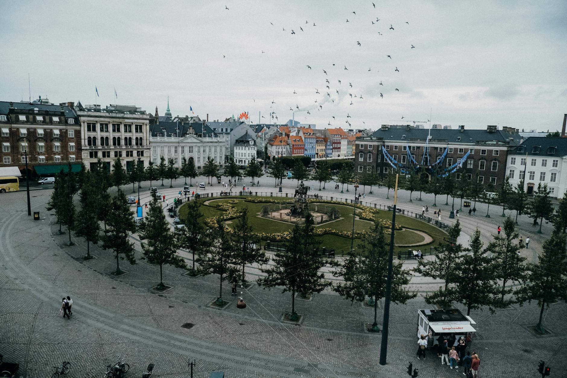 Copenhagen square for budget travel report planning.