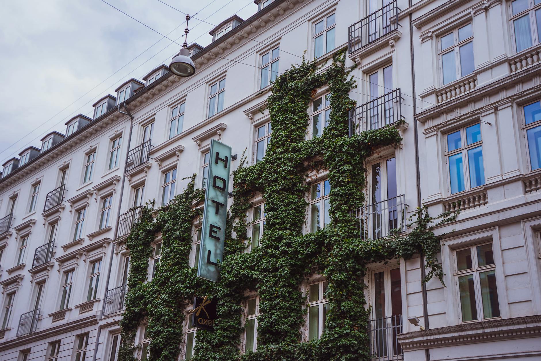 Copenhagen hotel facade for business lodging planning.