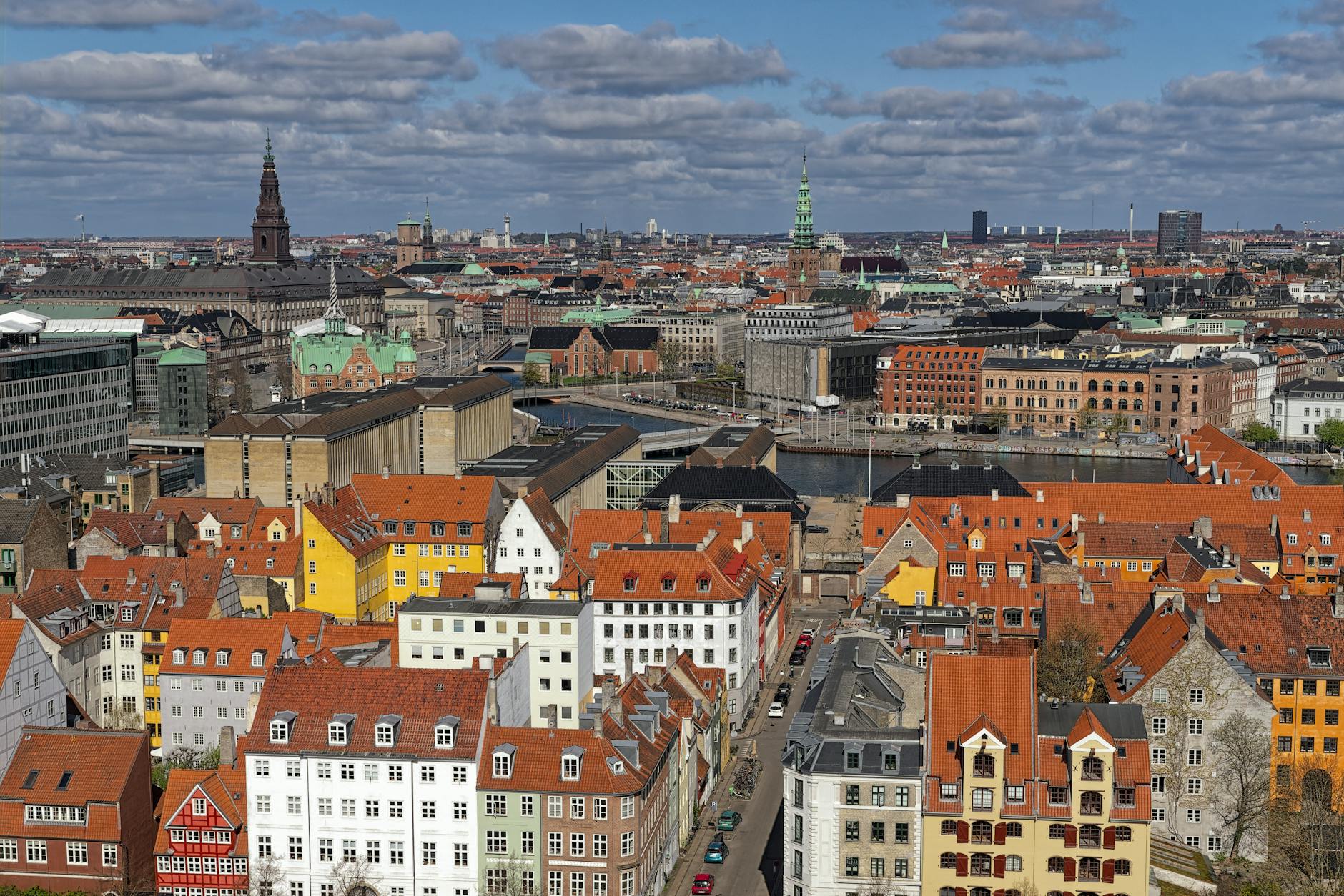 Copenhagen aerial view for consultant travel planning.