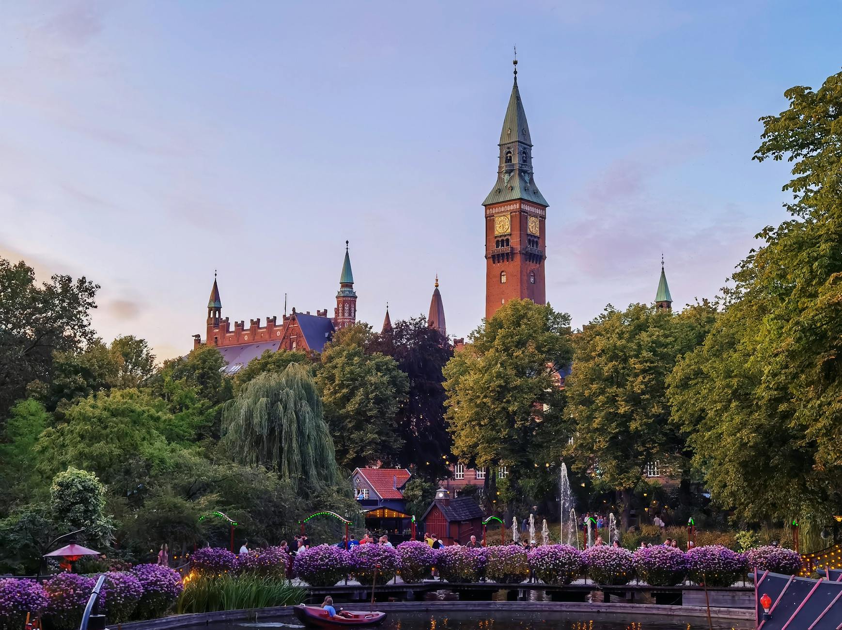 Copenhagen tower and gardens for family lodging area planning.