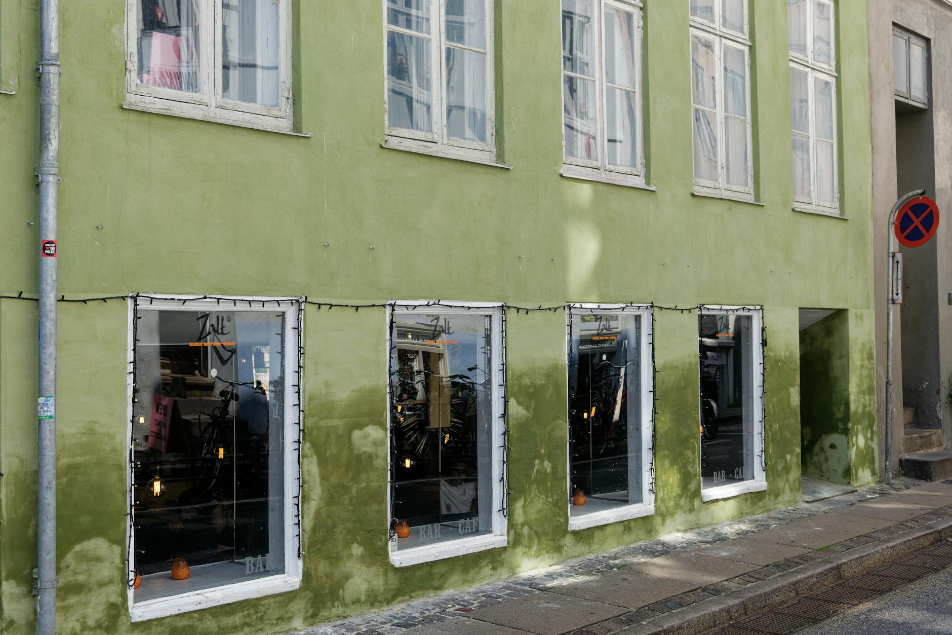 Copenhagen design street facade for luxury shopping planning.