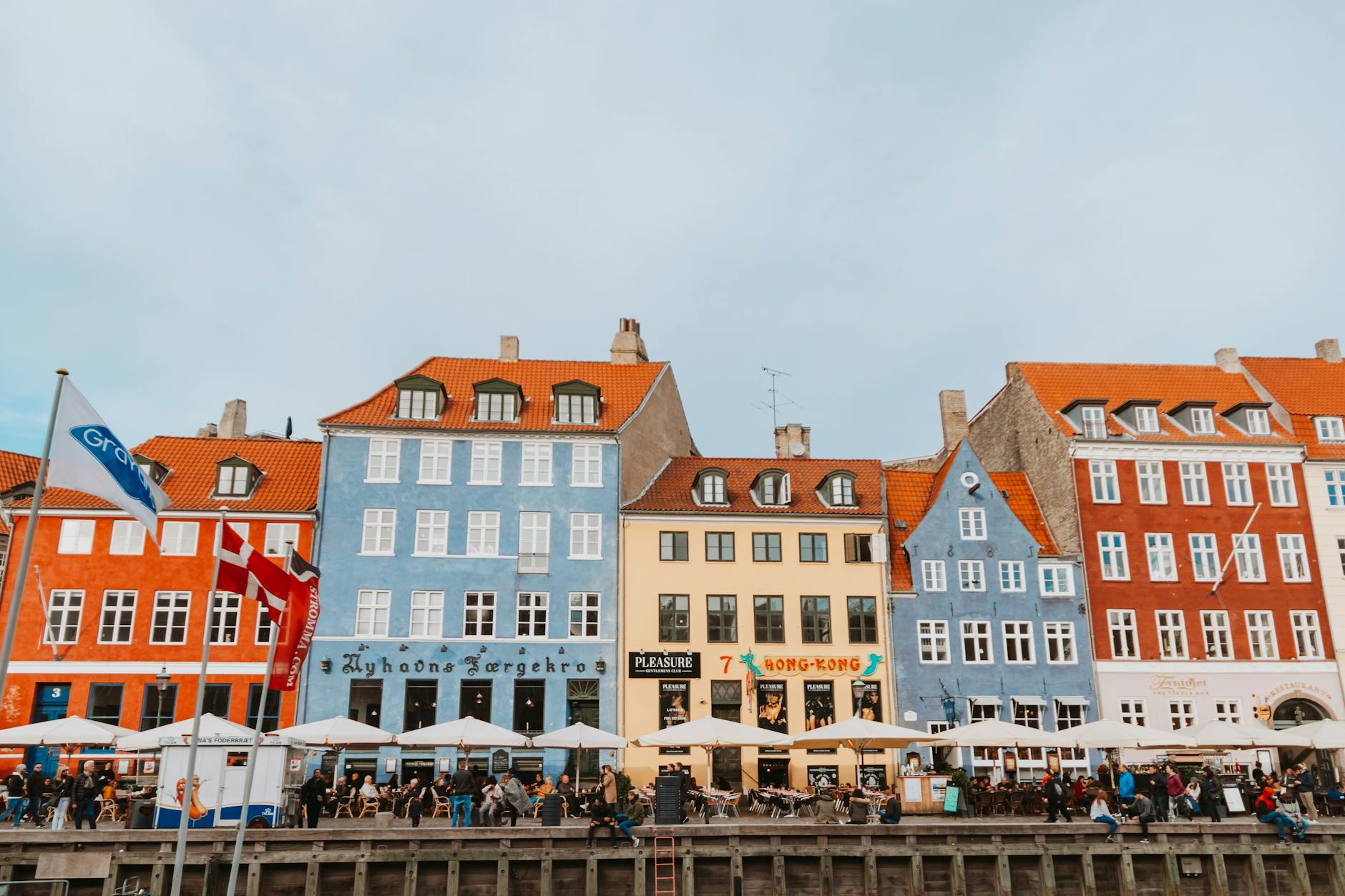 Nyhavn canal buildings for Copenhagen walkability planning.