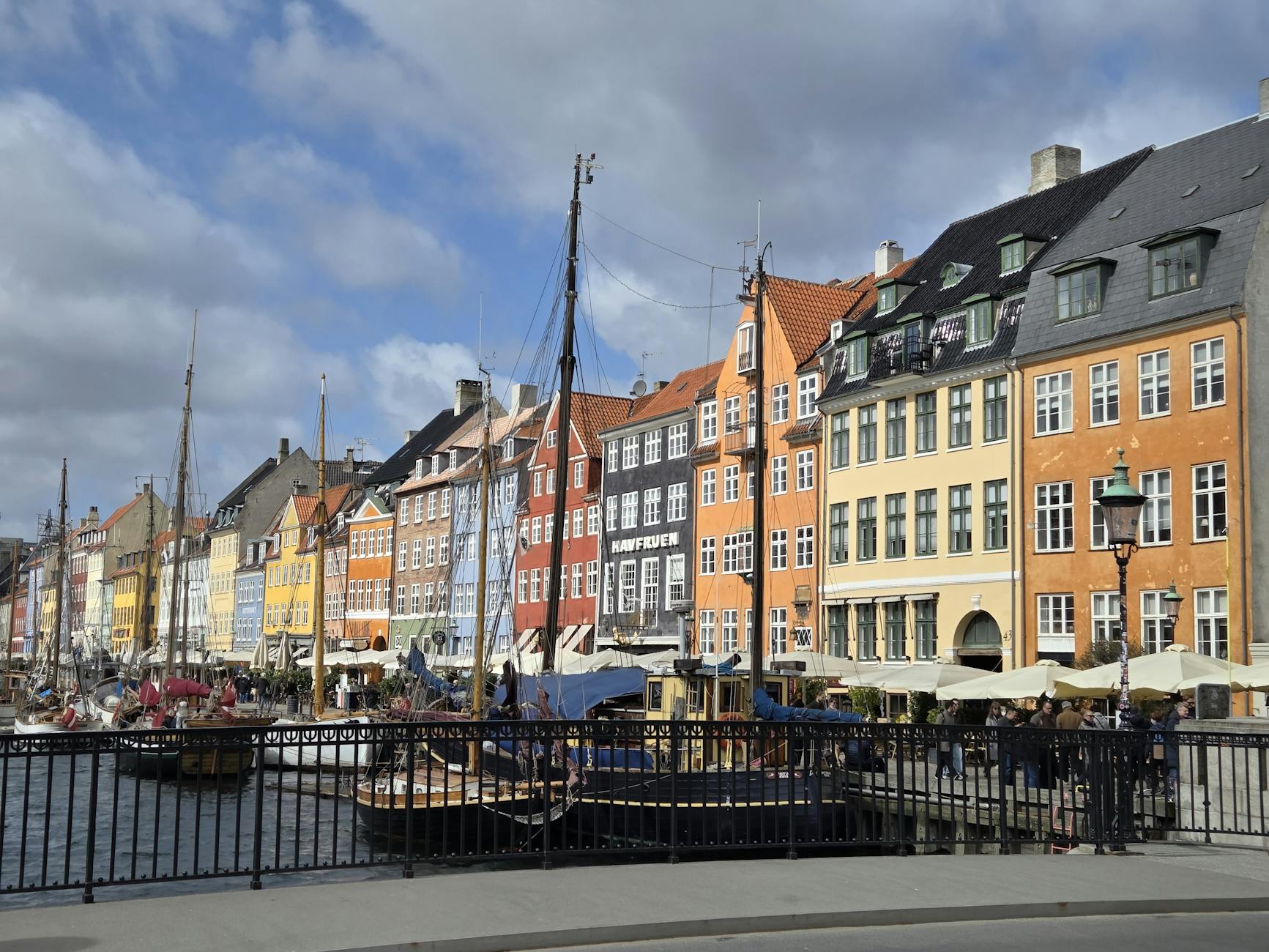 Nyhavn canal in Copenhagen for older traveler meal planning.