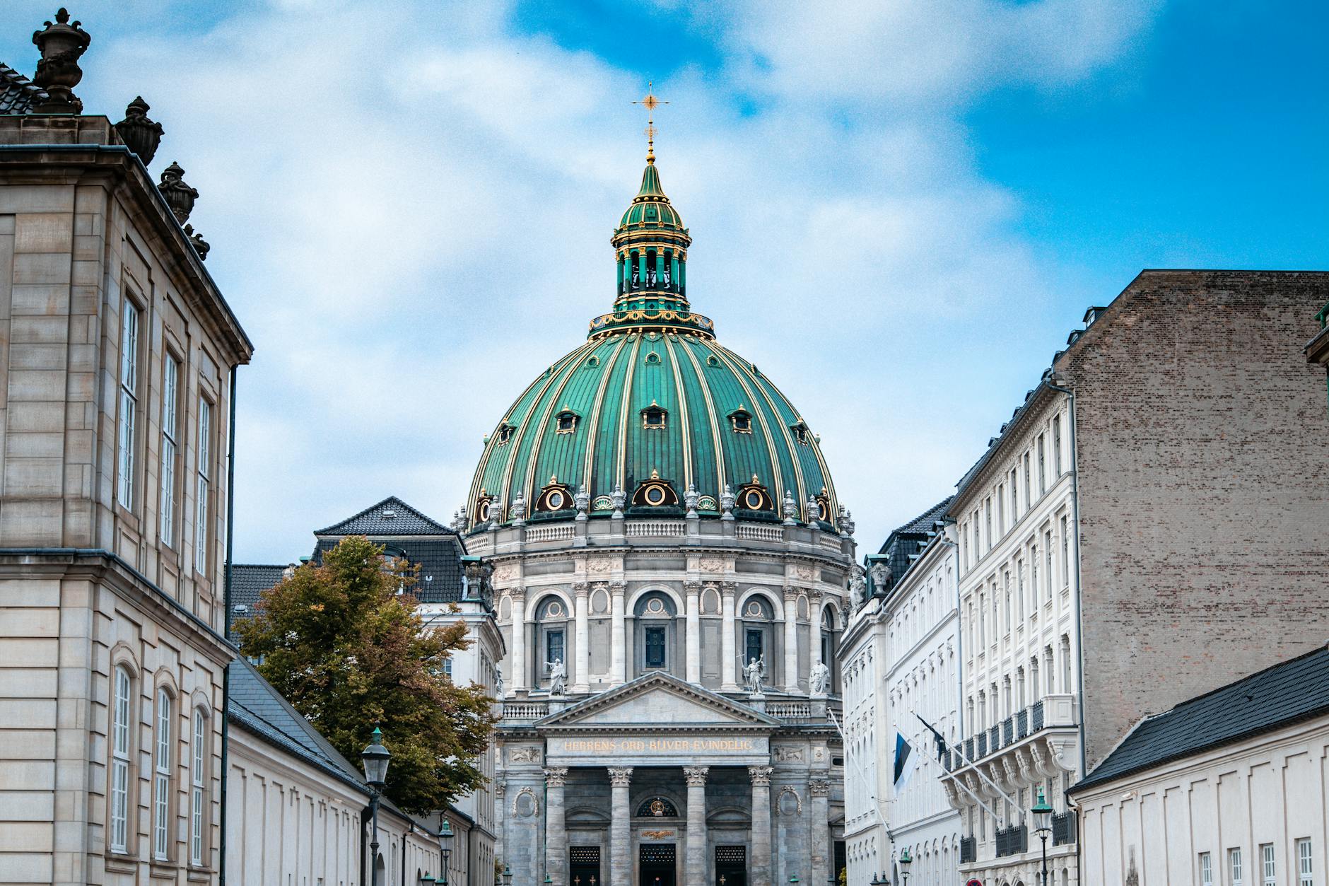 Marble Church dome in Copenhagen for respectful site planning.