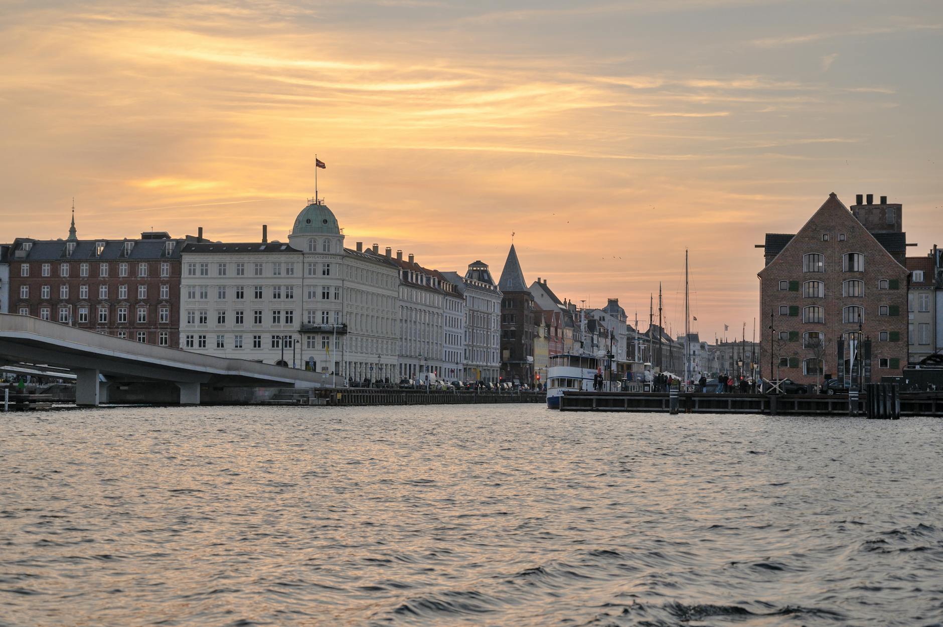Copenhagen waterfront at sunset for repeat visitor report planning.