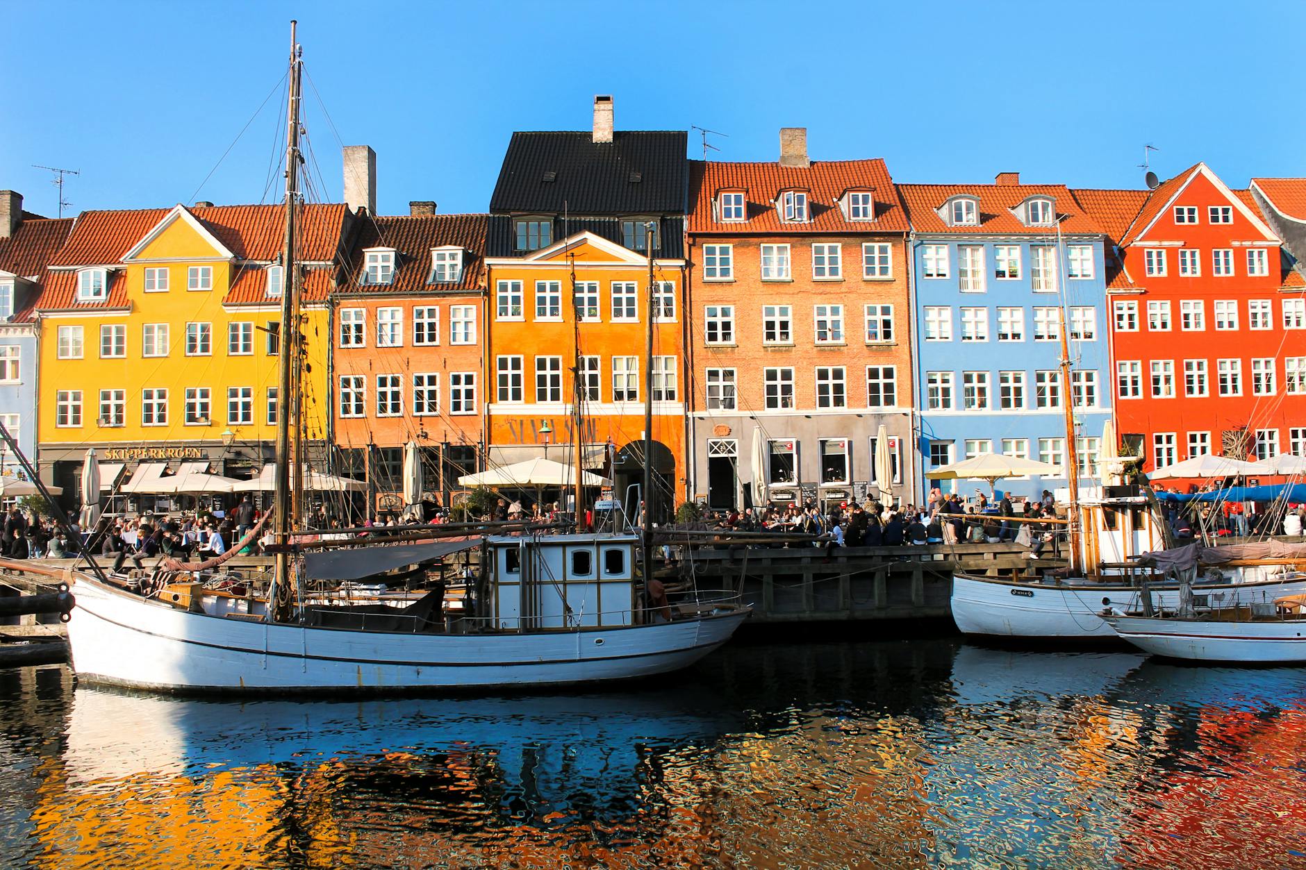 Nyhavn canal in Copenhagen for student food and spending planning.