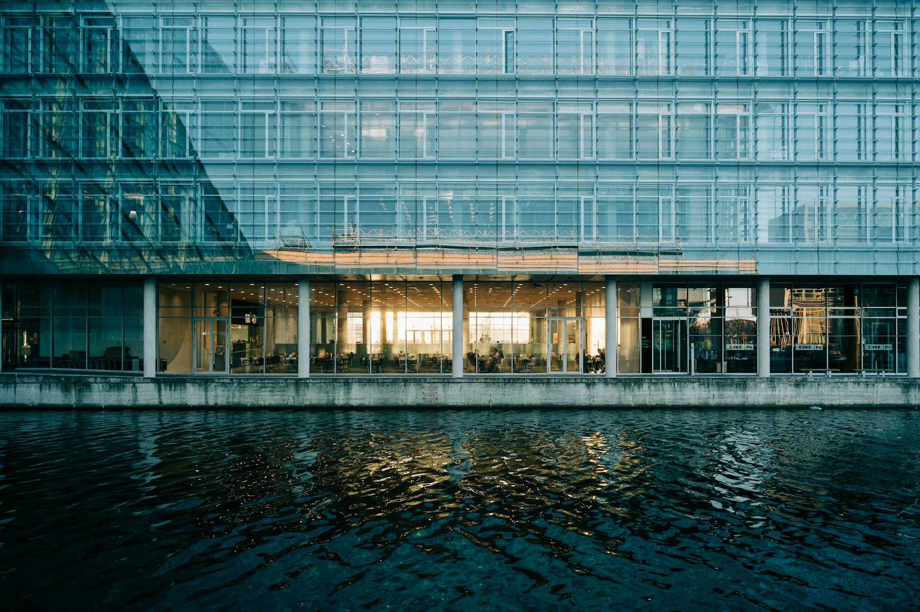 Contemporary Copenhagen waterfront facade for trade-show work planning.