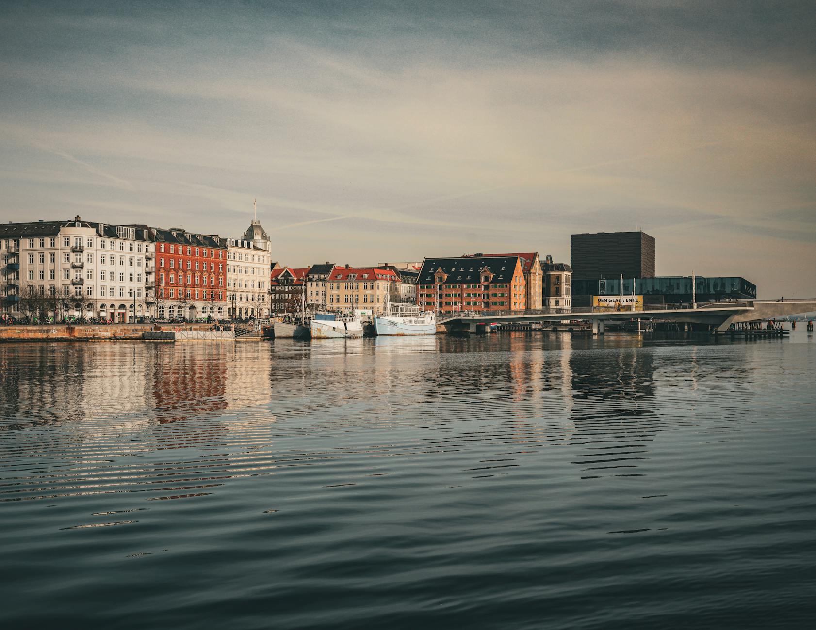 Calm Copenhagen canal for short-term travel with medical constraints.