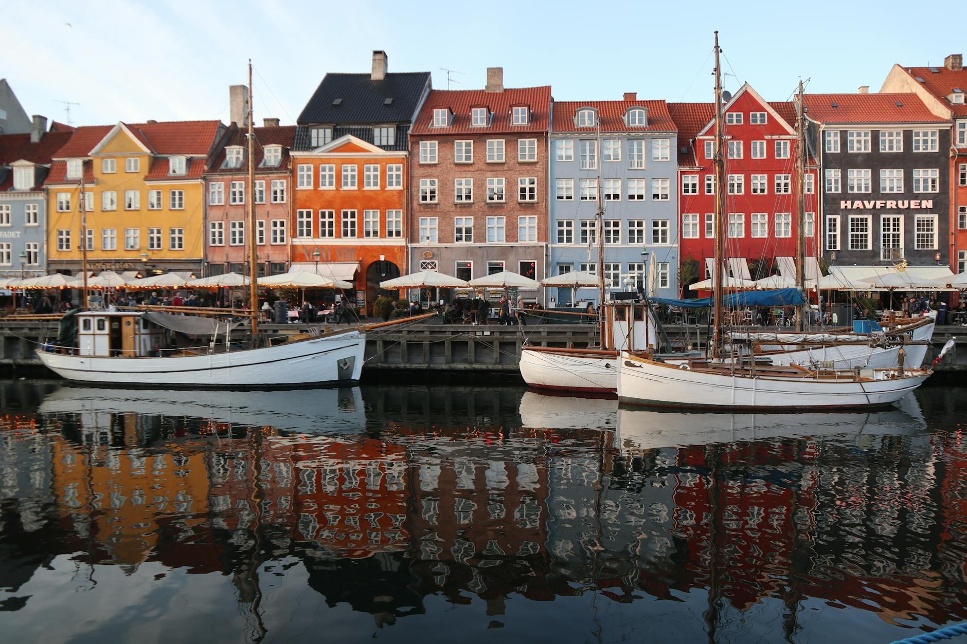 Nyhavn townhouses in Copenhagen for NGO meeting planning.