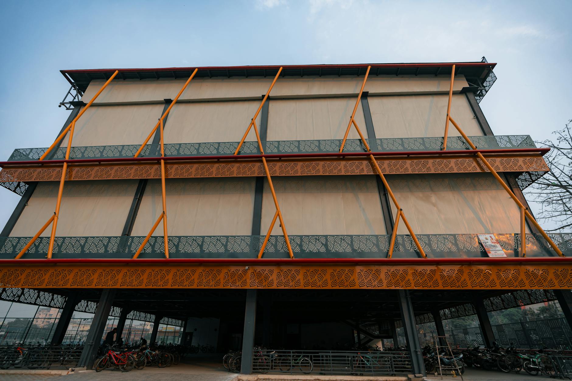 Modern architectural structure in Delhi for conference venue planning.