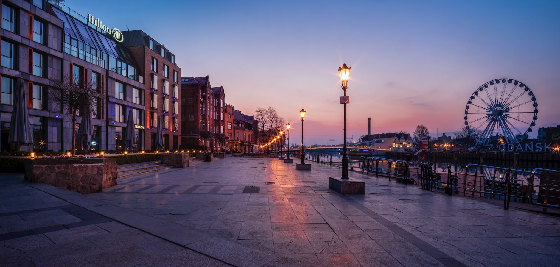 Gdansk waterfront and old town for academic conference city-context planning.
