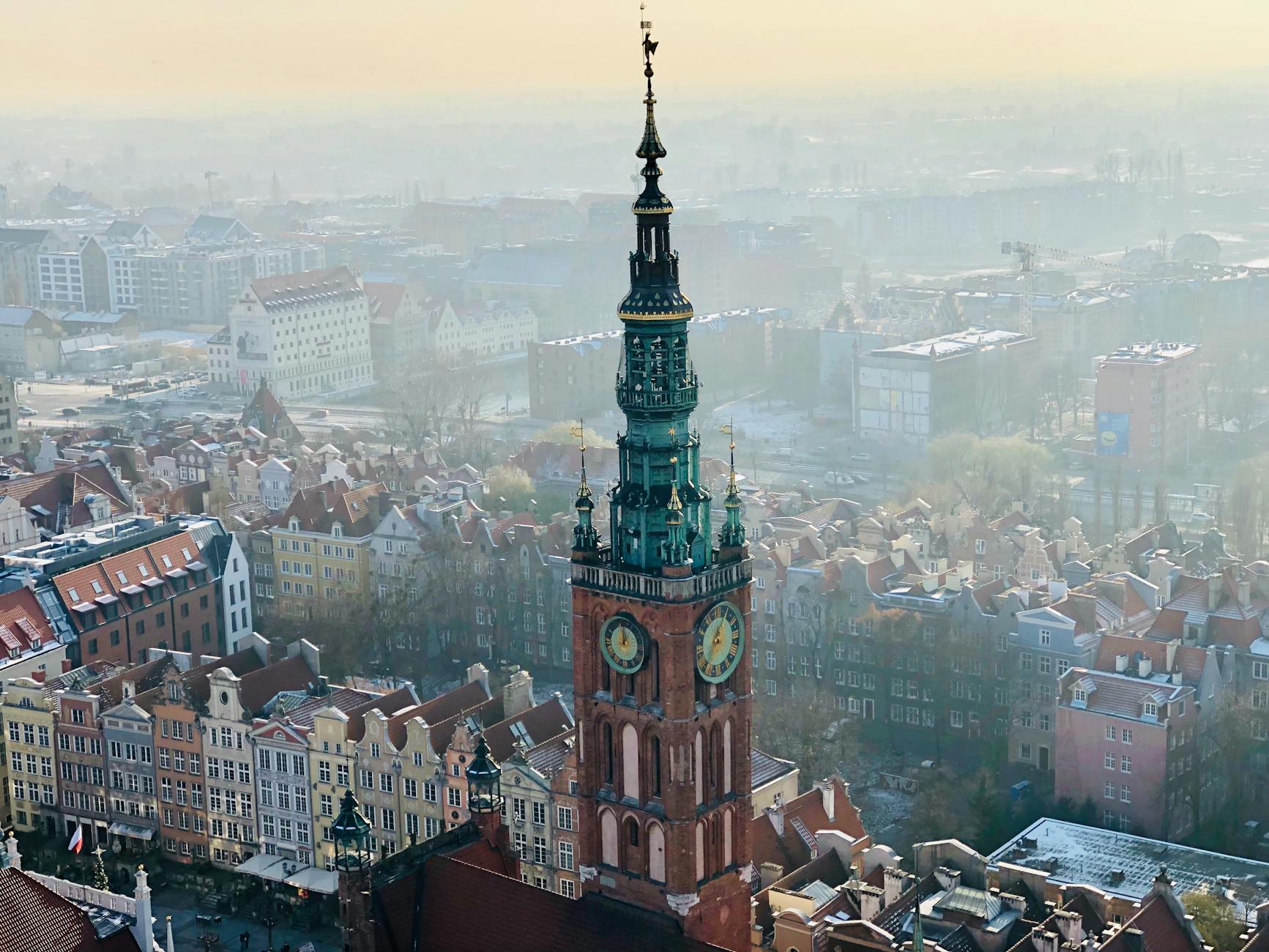 Gdansk skyline for business visitor report planning.