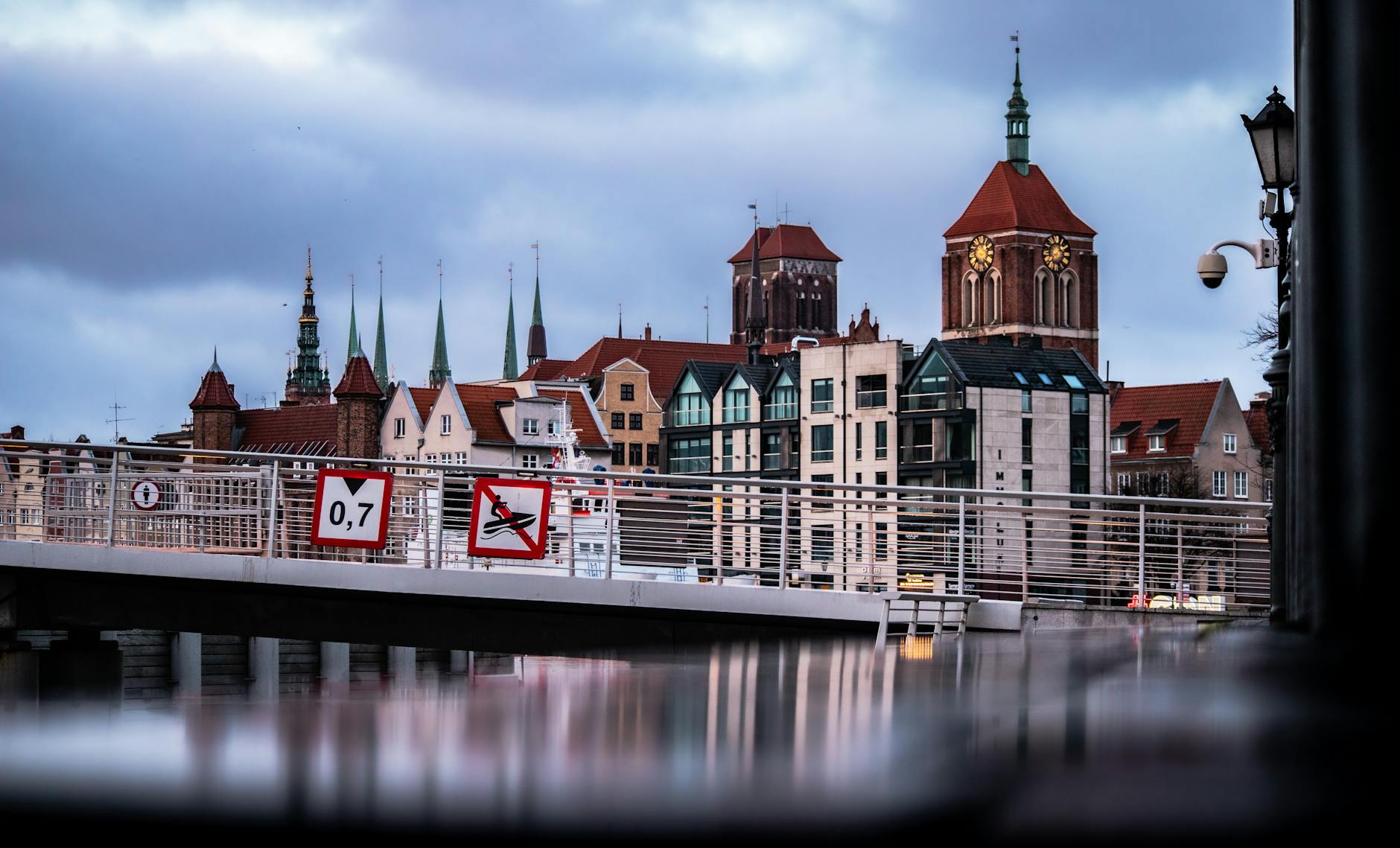 Gdansk skyline for conference attendee report planning.