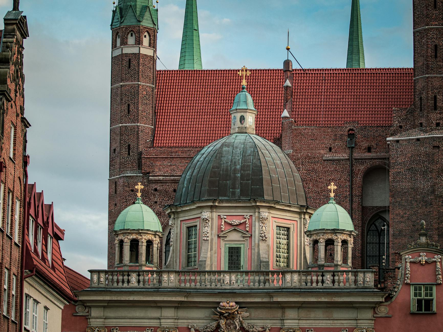 Gdansk church exterior for religious and pilgrimage traveler planning.