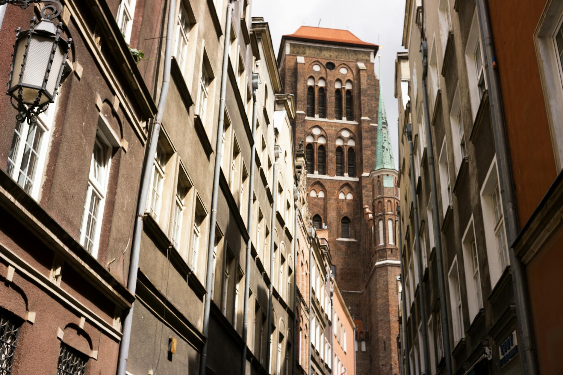 Gdansk quiet historic street for pilgrimage reflection planning.