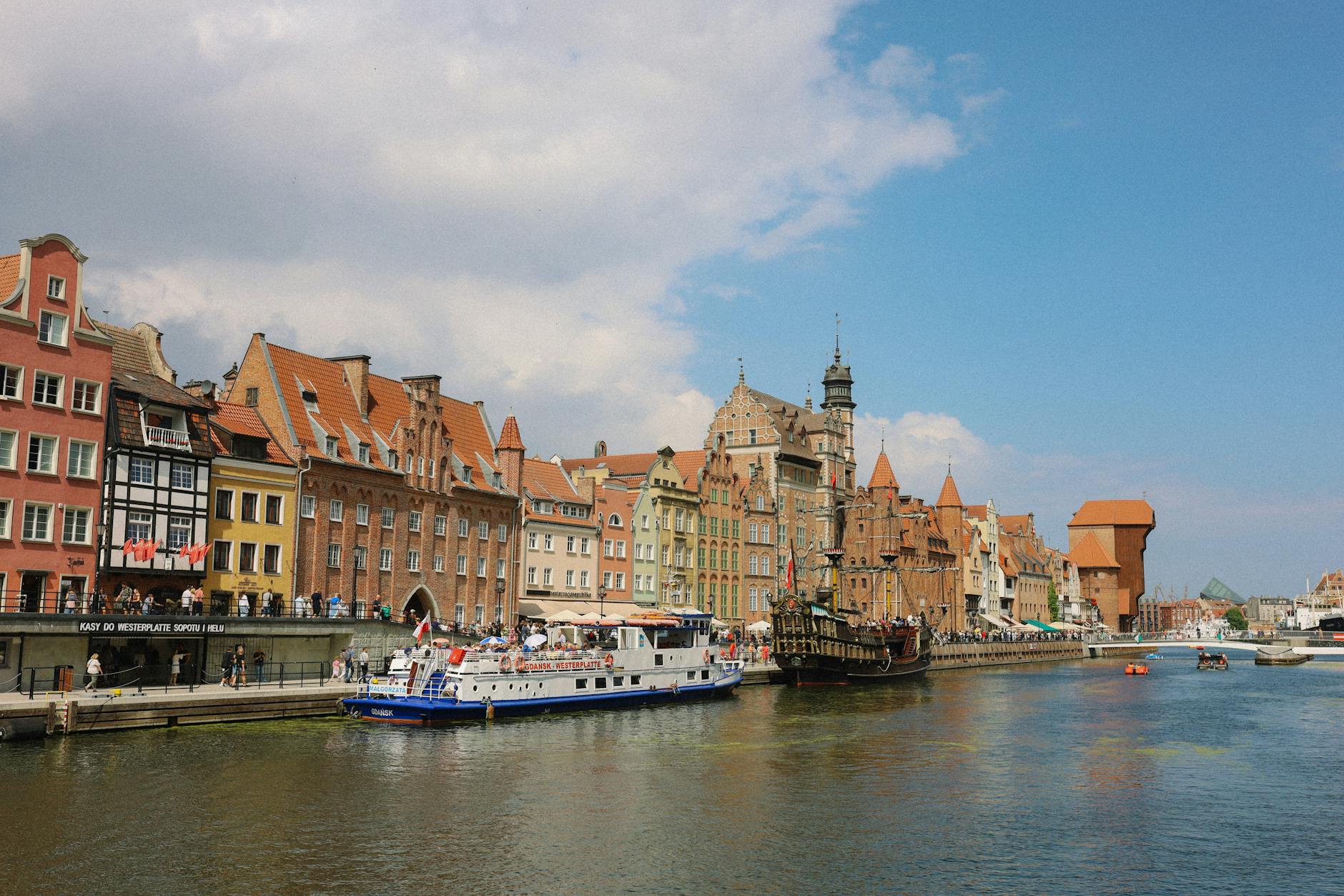 Gdansk skyline for repeat leisure visitor report planning.