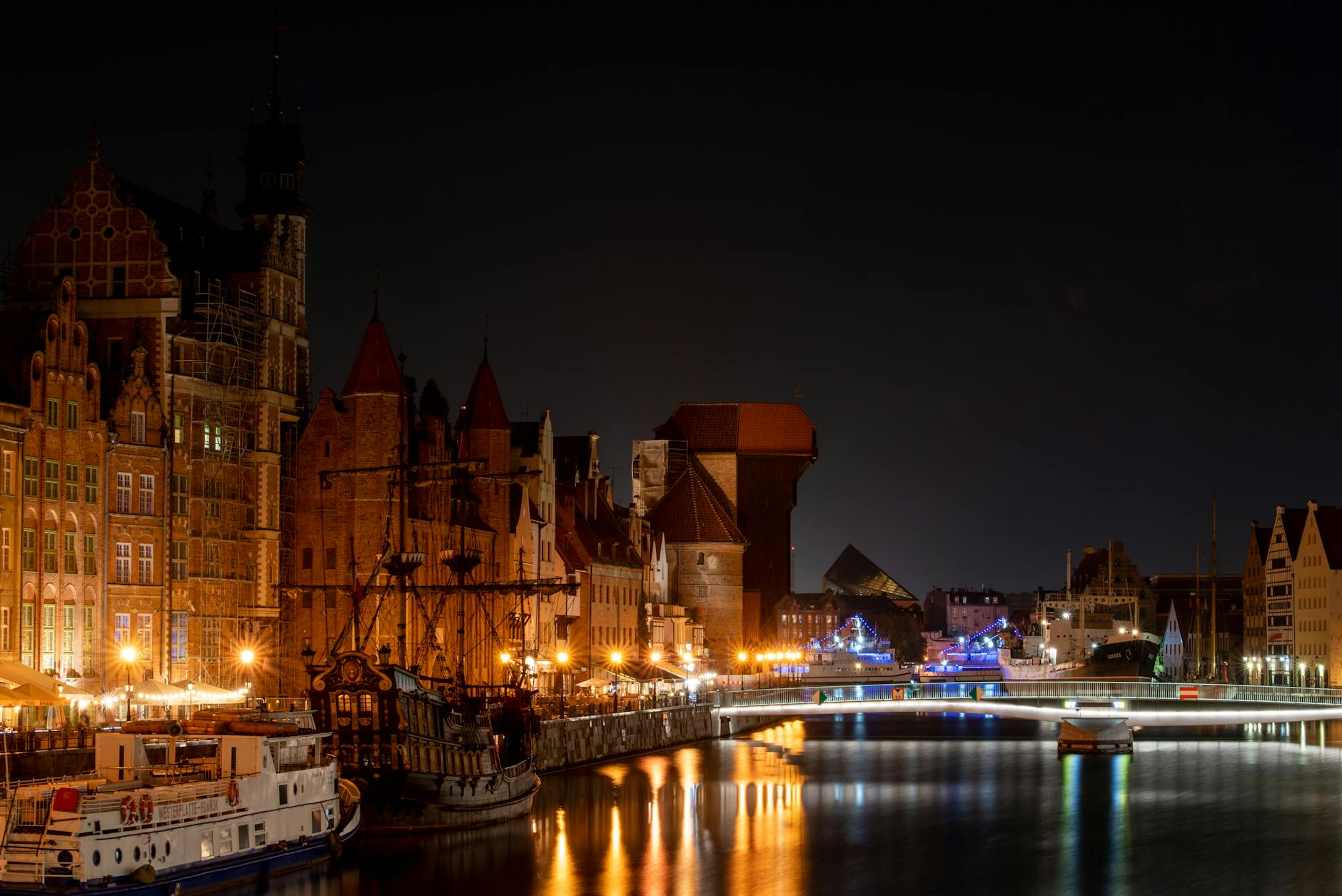Gdansk skyline for tourist report planning.