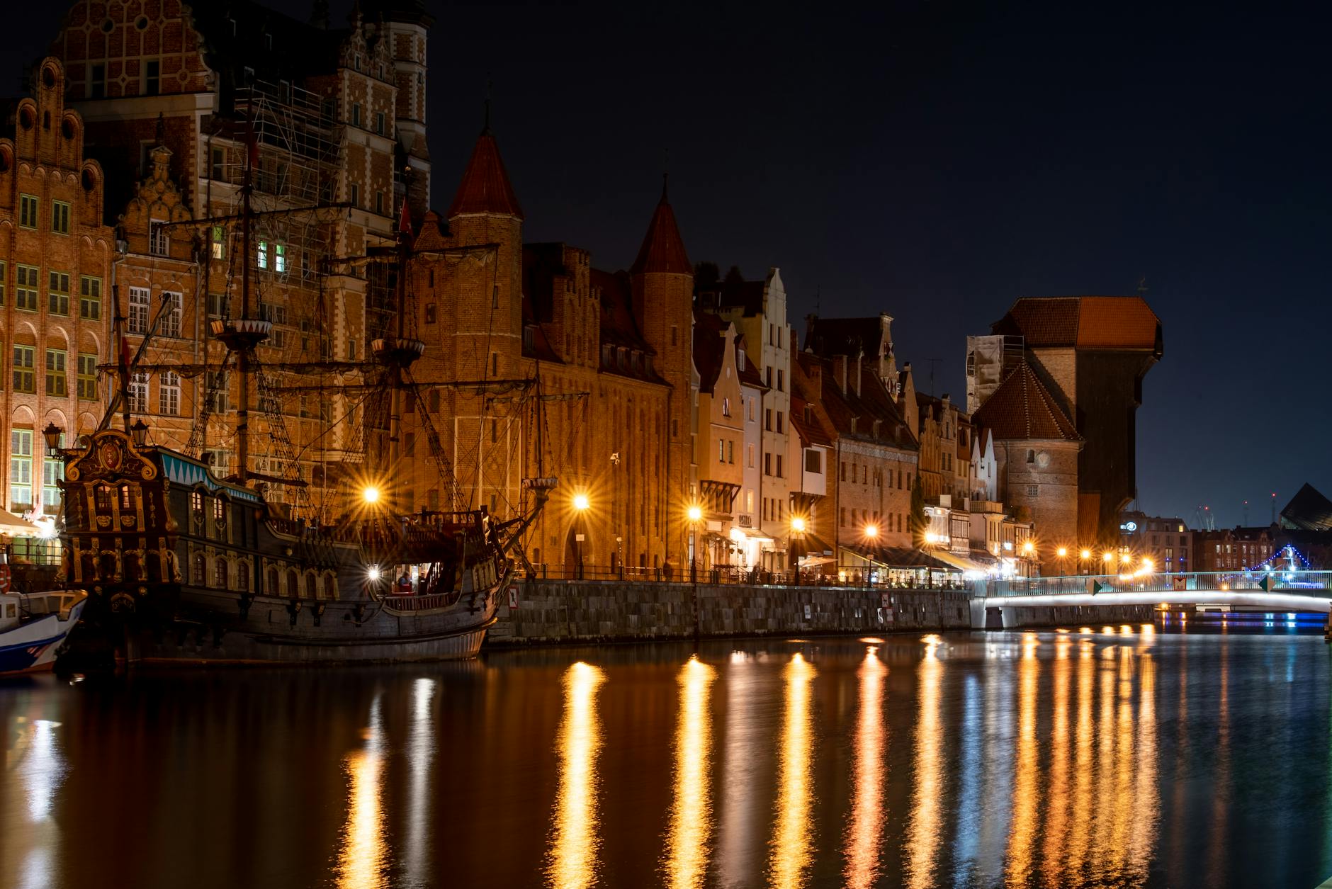 Gdansk old-town evening for trade-show free-time planning.