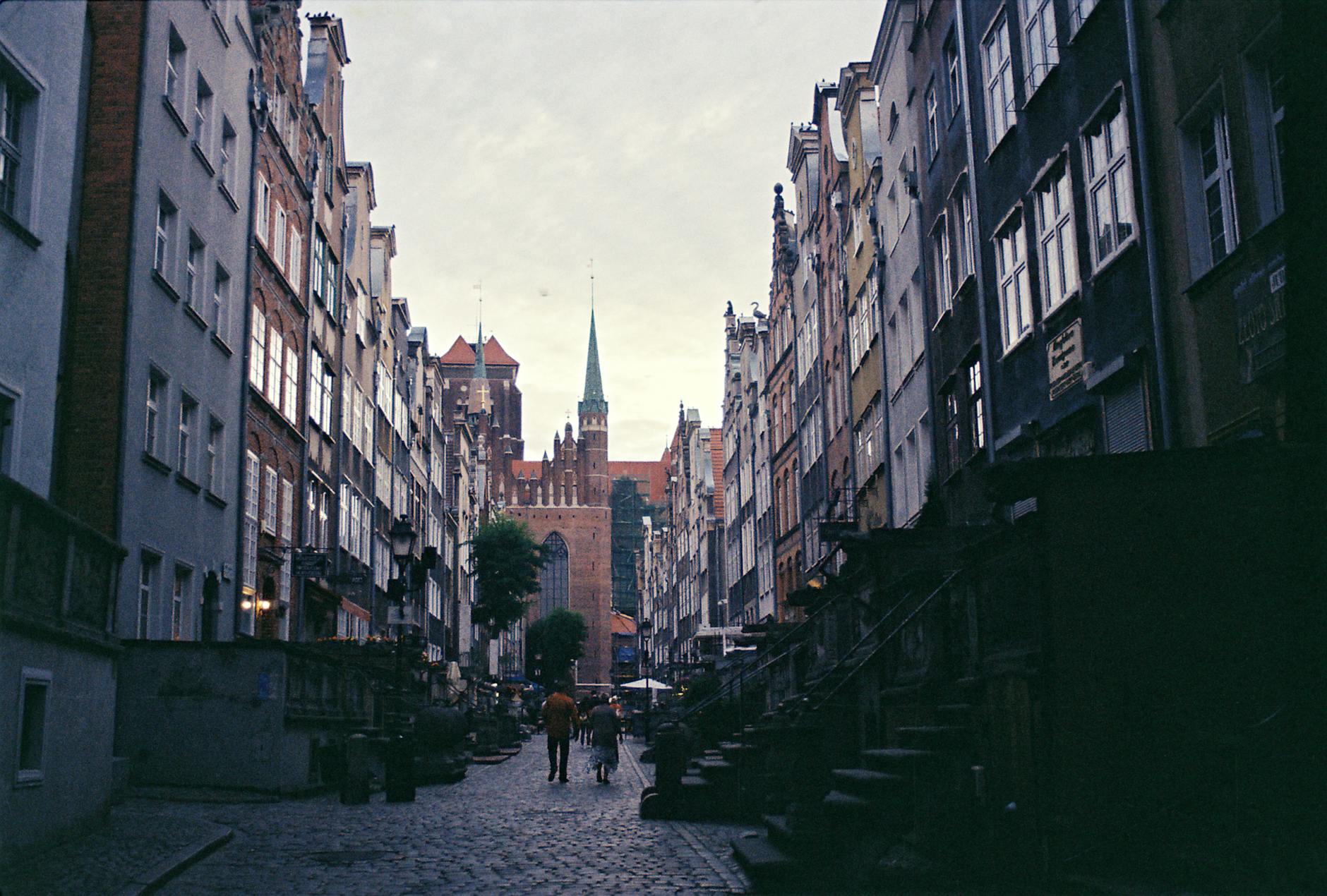 Gdansk cobblestone street for mobility route planning.