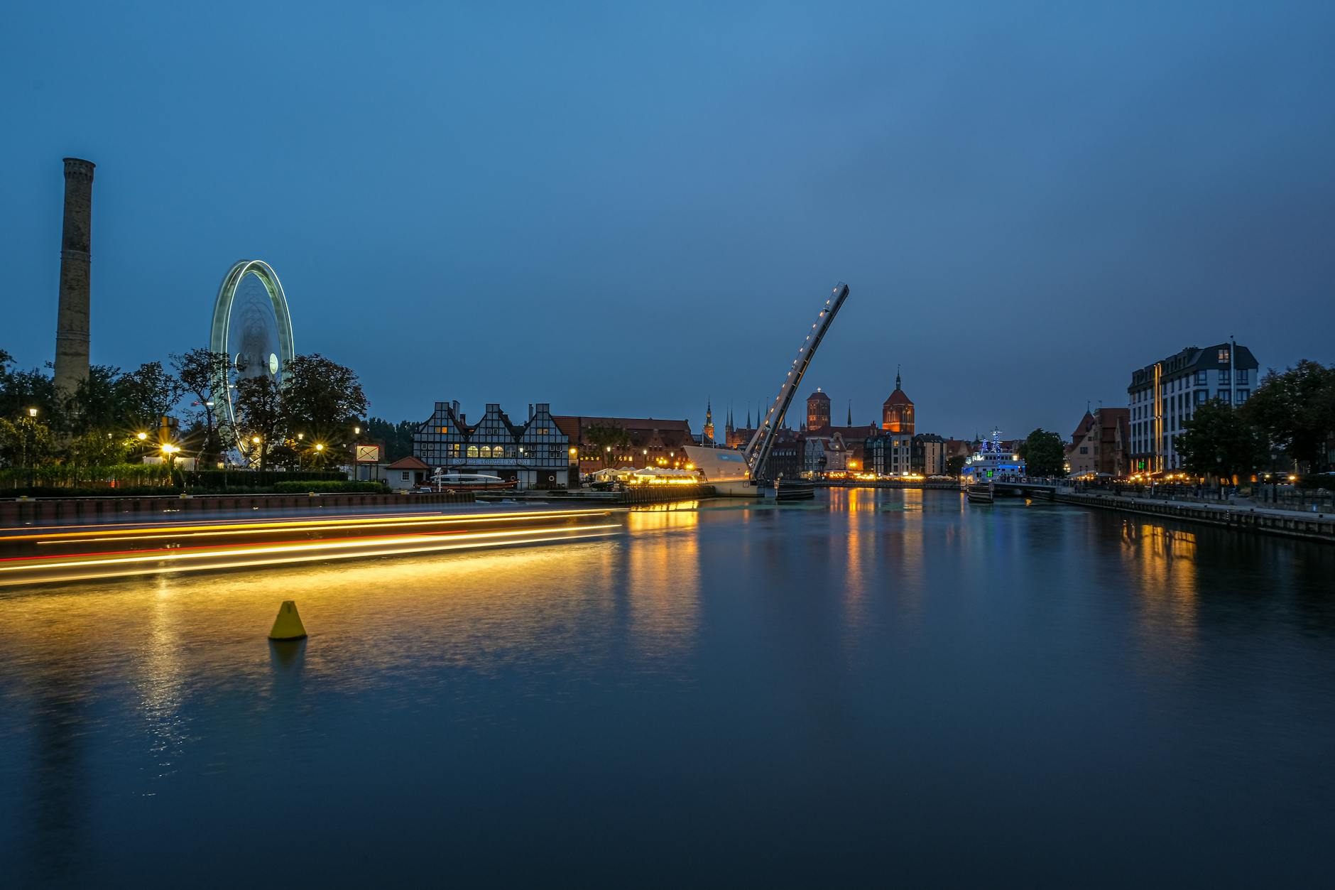 Gdansk skyline for woman traveler report planning.