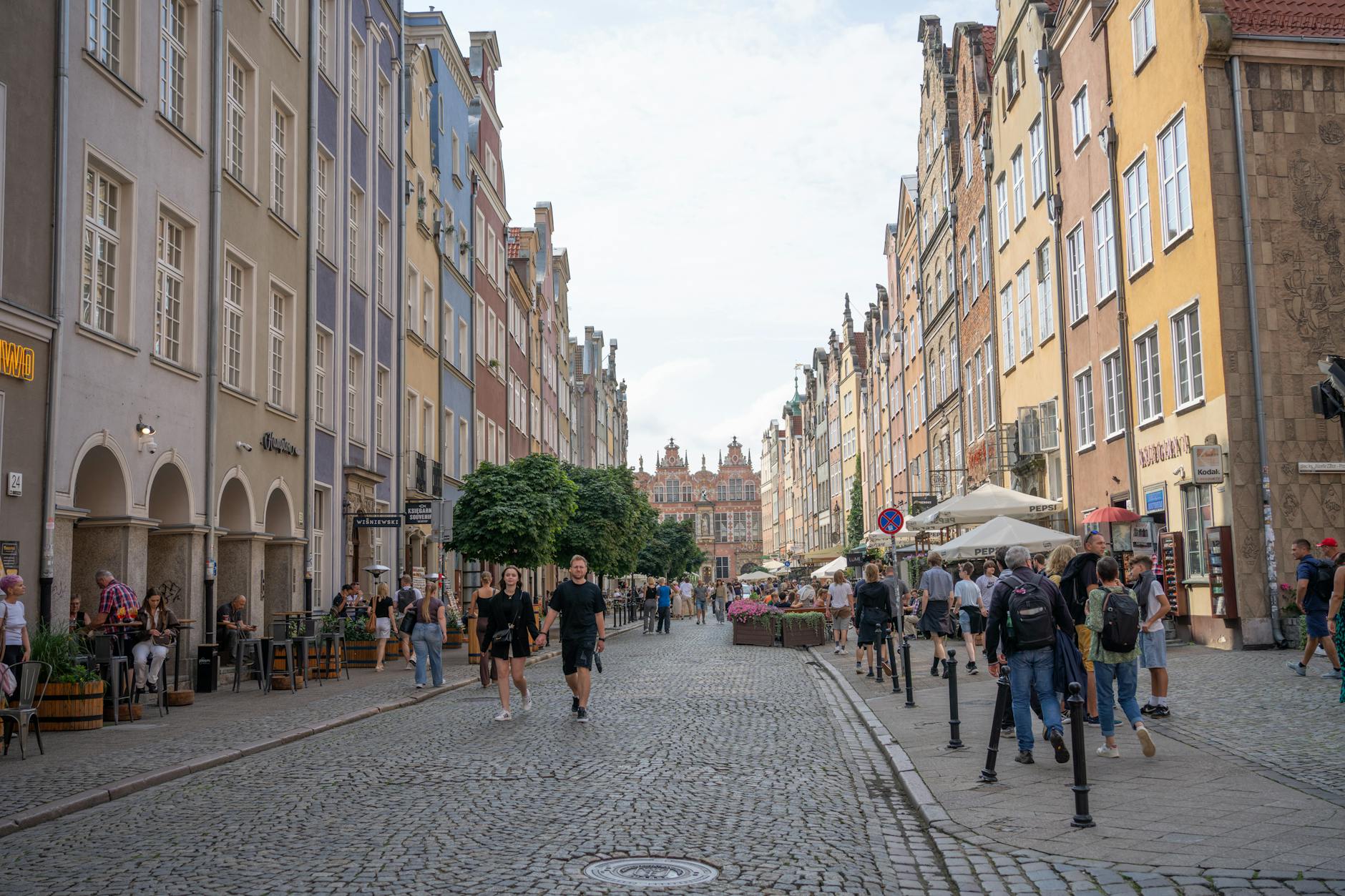 Gdansk restaurant setting for woman traveler meal planning.