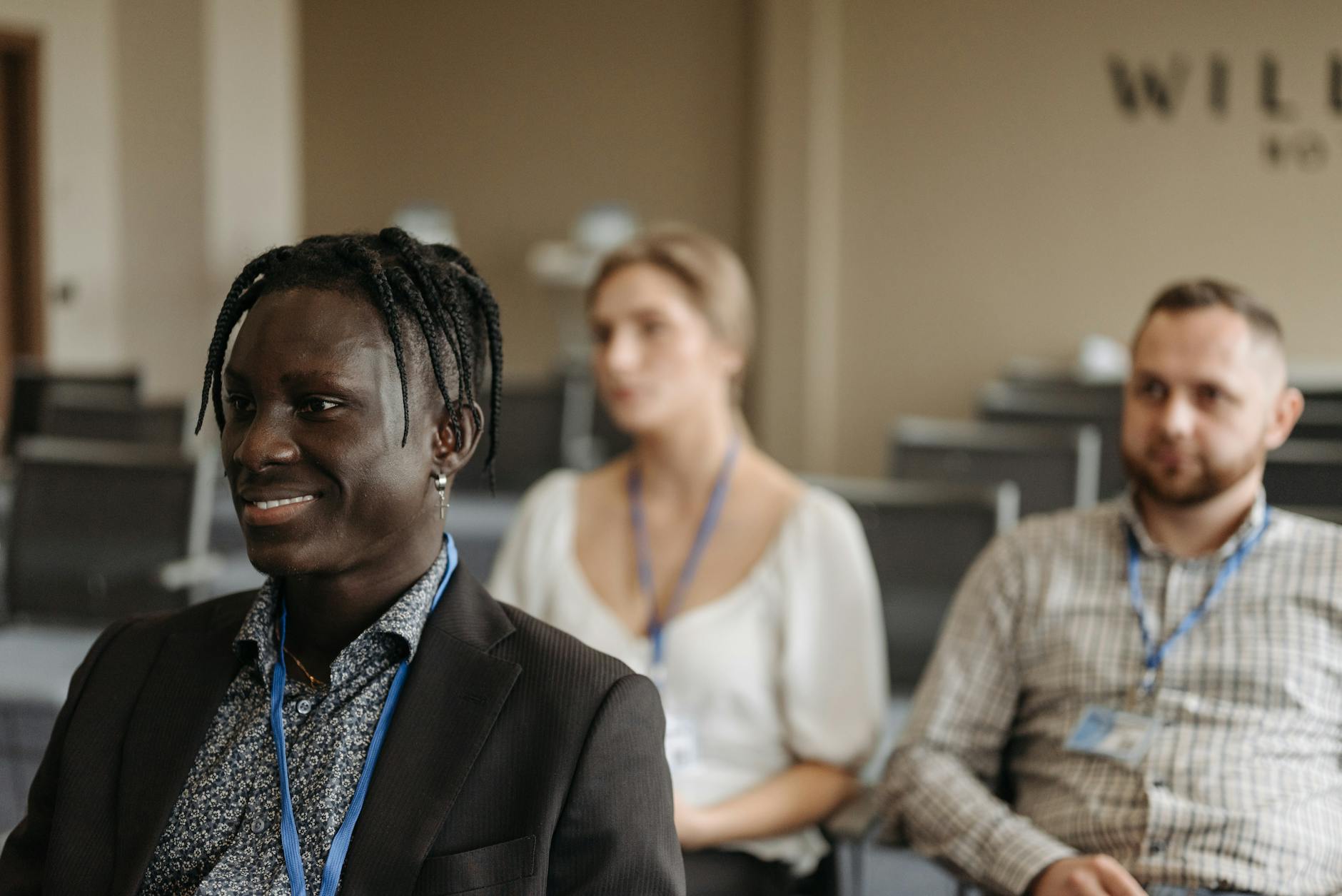 Professionals attending a conference for Helsinki presentation planning.